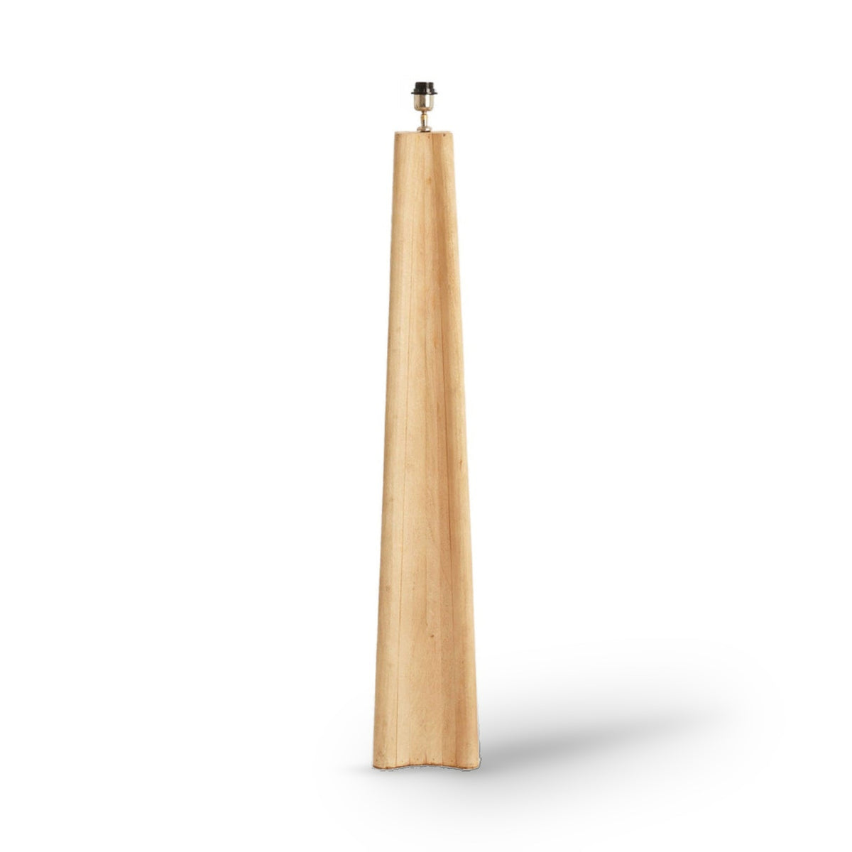 Navelli Matt Natural Wood Floor Lamp Base