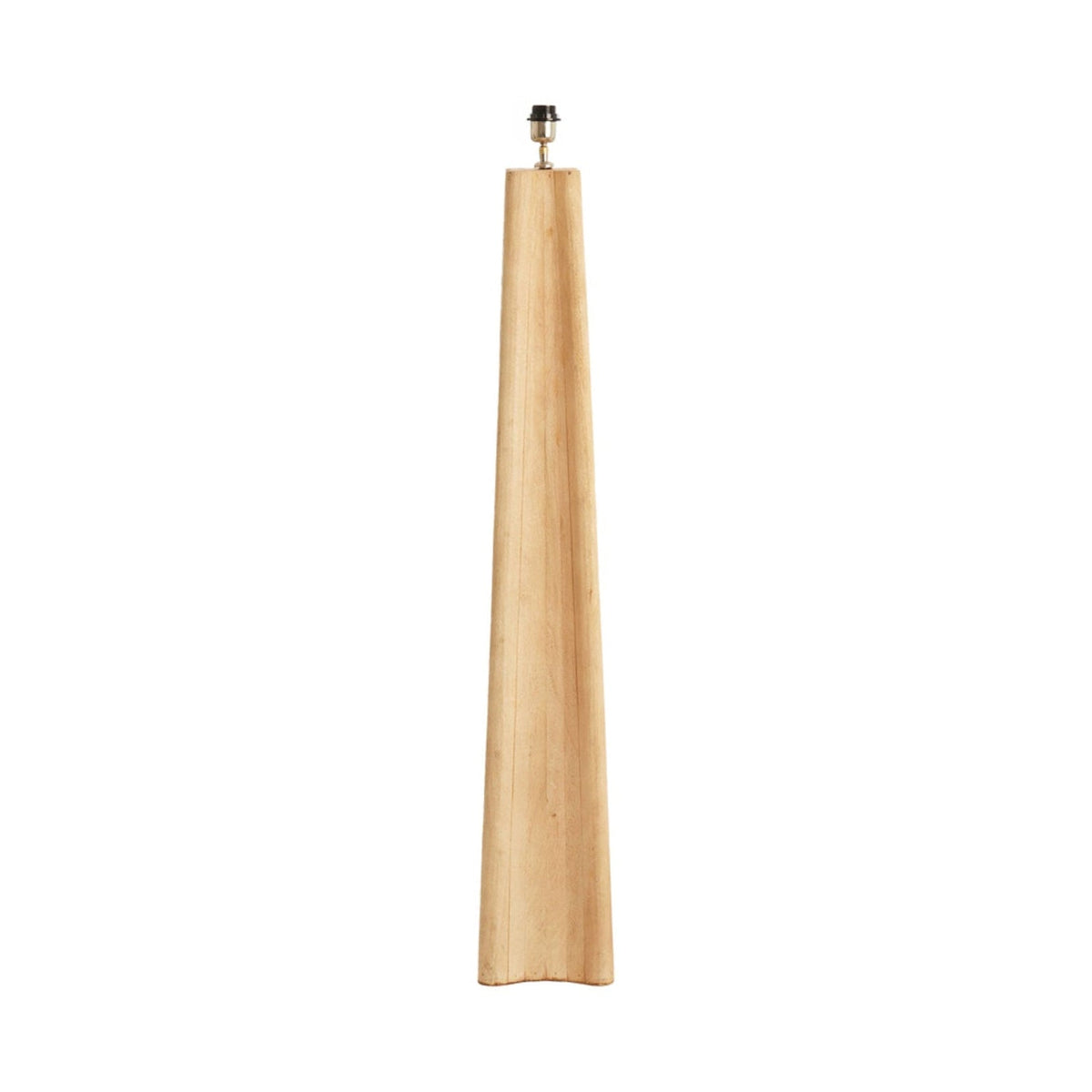Navelli Matt Natural Wood Floor Lamp Base
