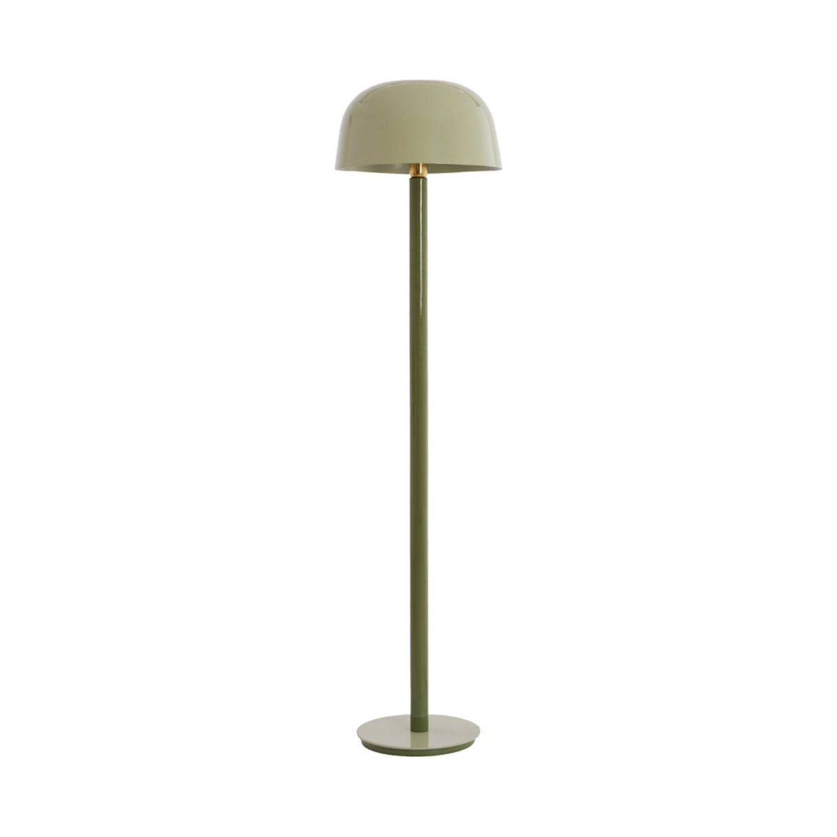 Marivet Two Tone Olive Green Metal Dome Floor Lamp