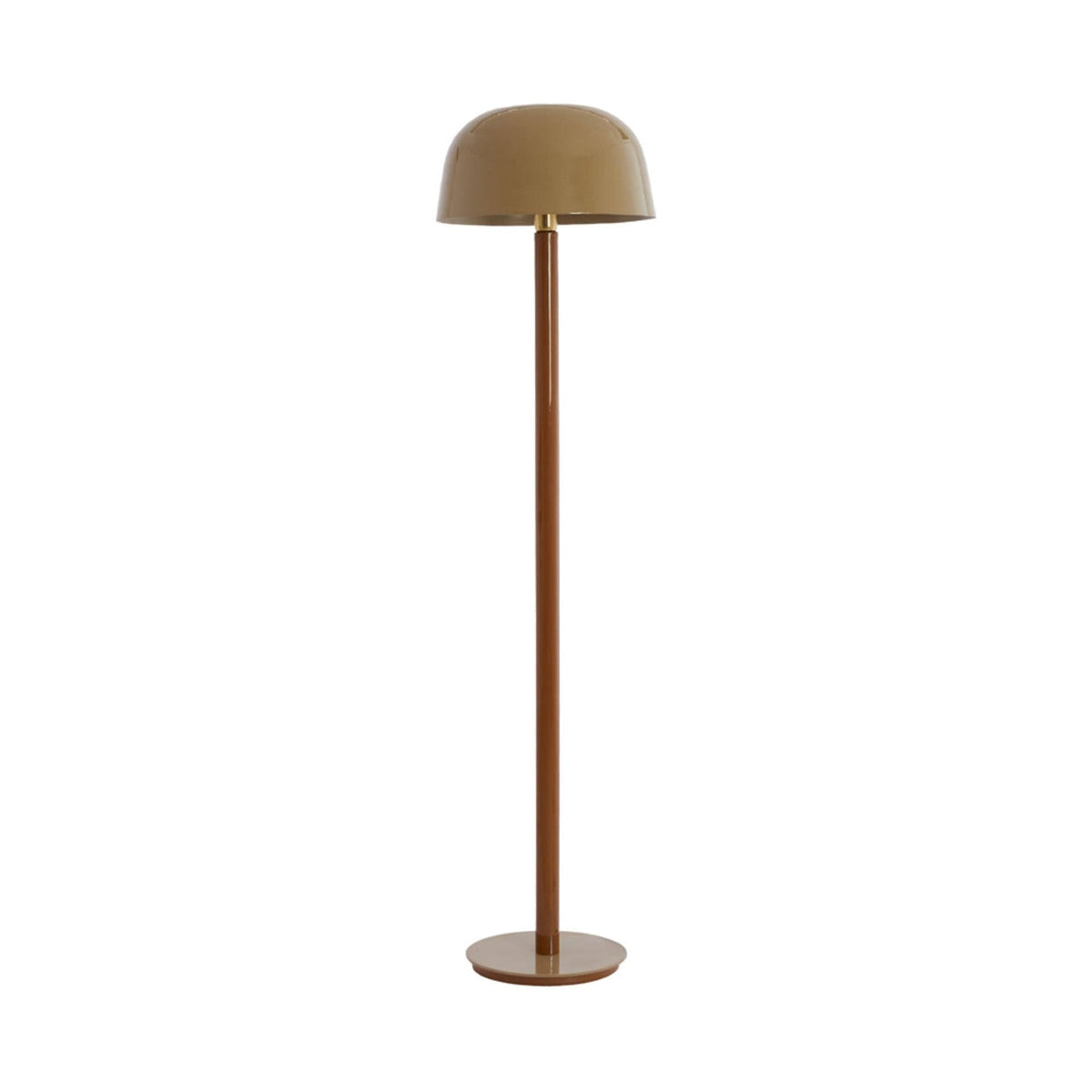Marivet Sand & Brown Metal Dome Floor Lamp