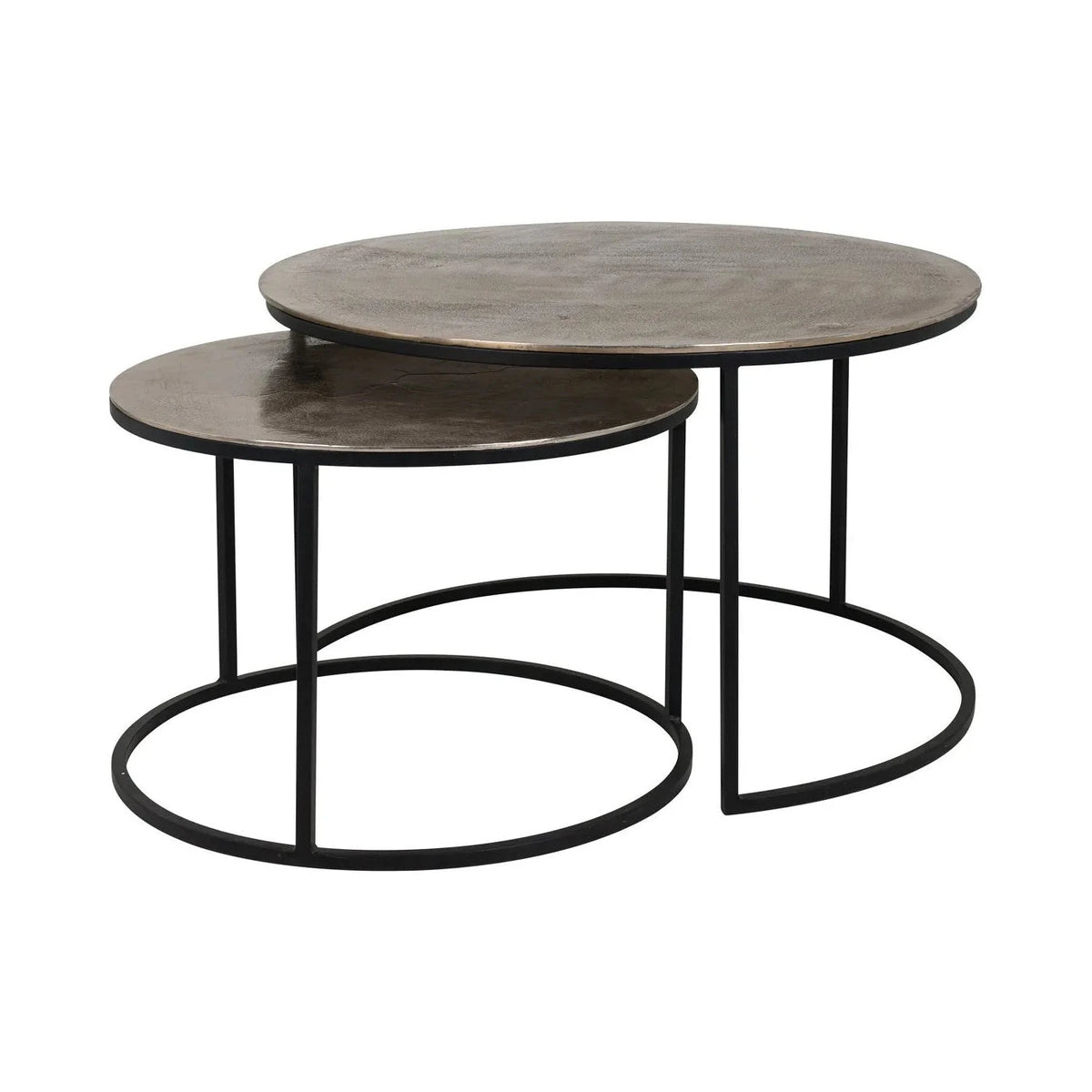 Set of 2 Richmond Interiors Asher Champagne Gold Coffee Table Nest