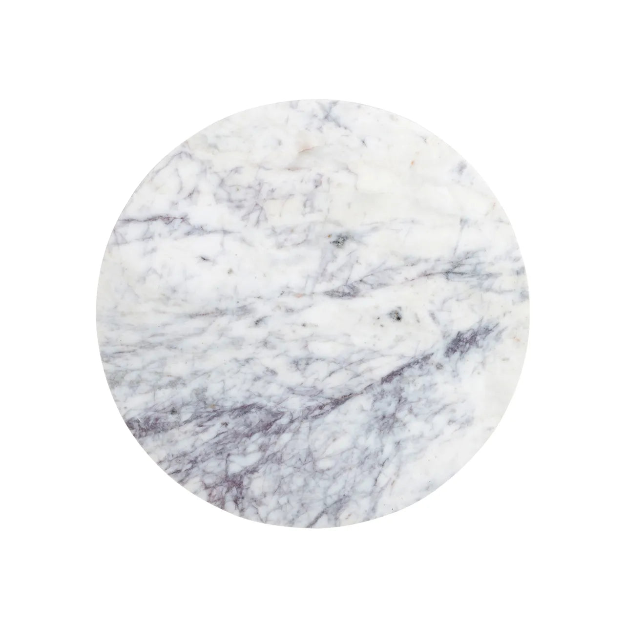 Richmond Interiors Celine Gold & White Marble Round Side Table