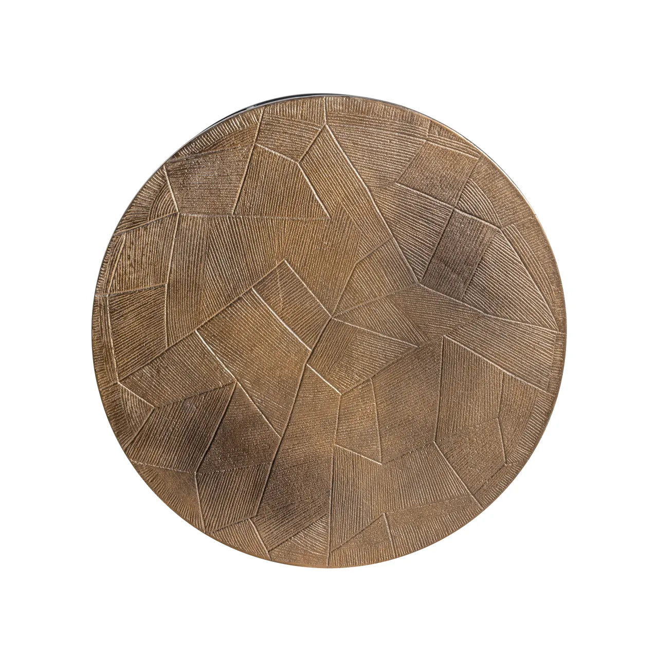 Set of 2 Richmond Interiors Tulum Brushed Gold Coffee Tables Nest