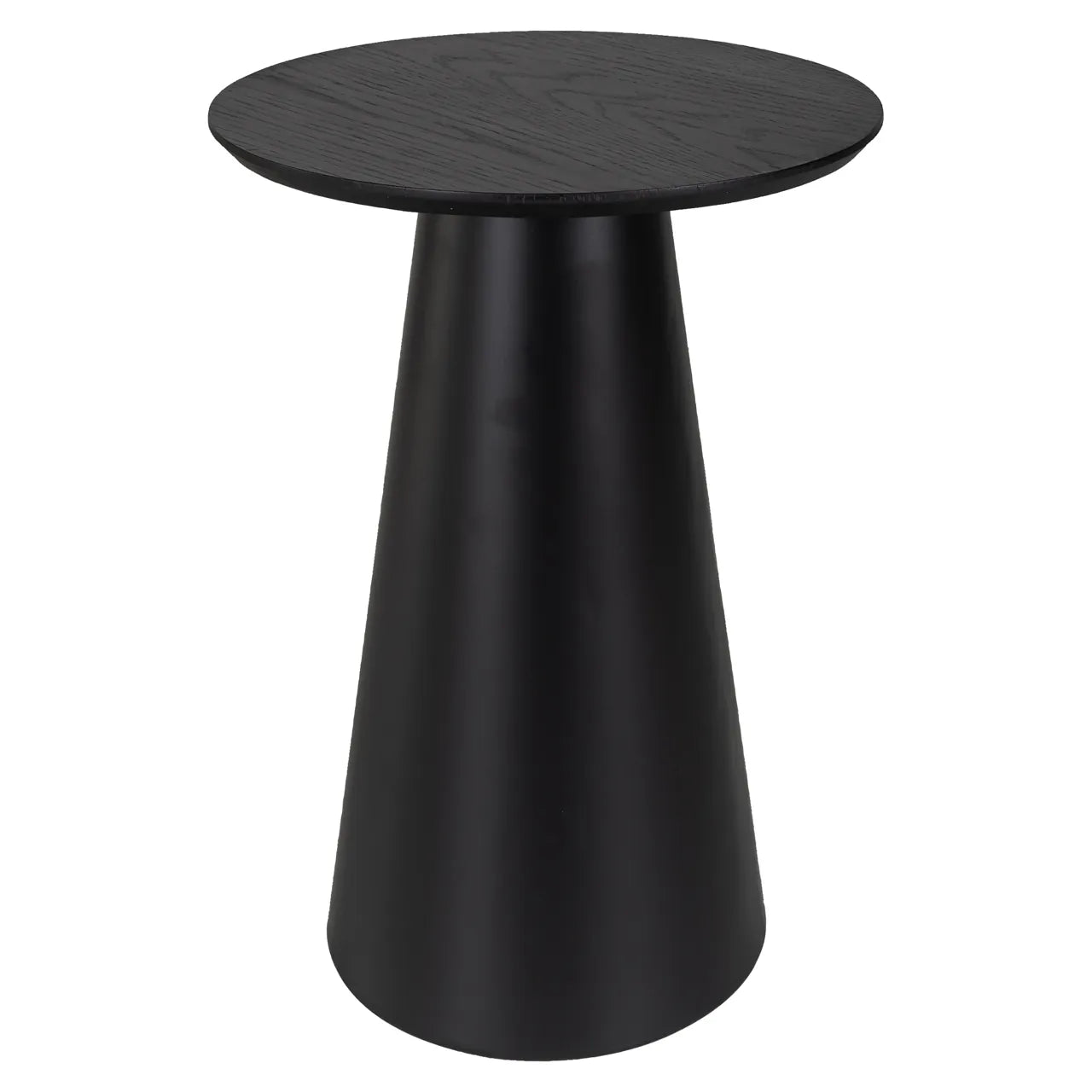 Richmond Interiors Jazz Black Wood Round Side Table