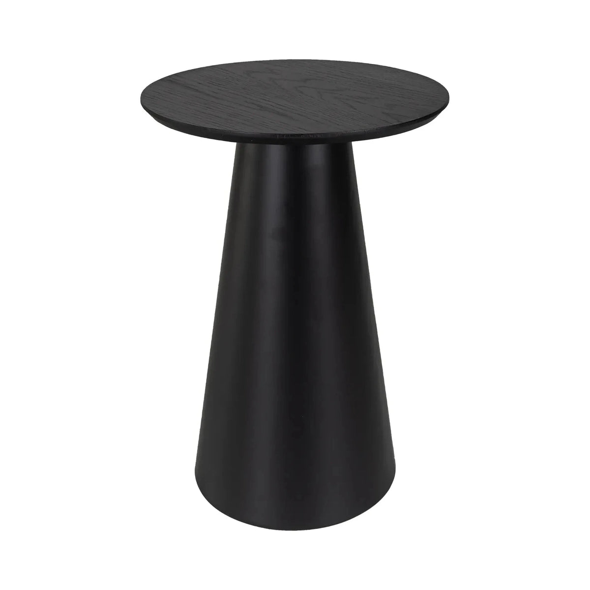 Richmond Interiors Jazz Black Wood Round Side Table