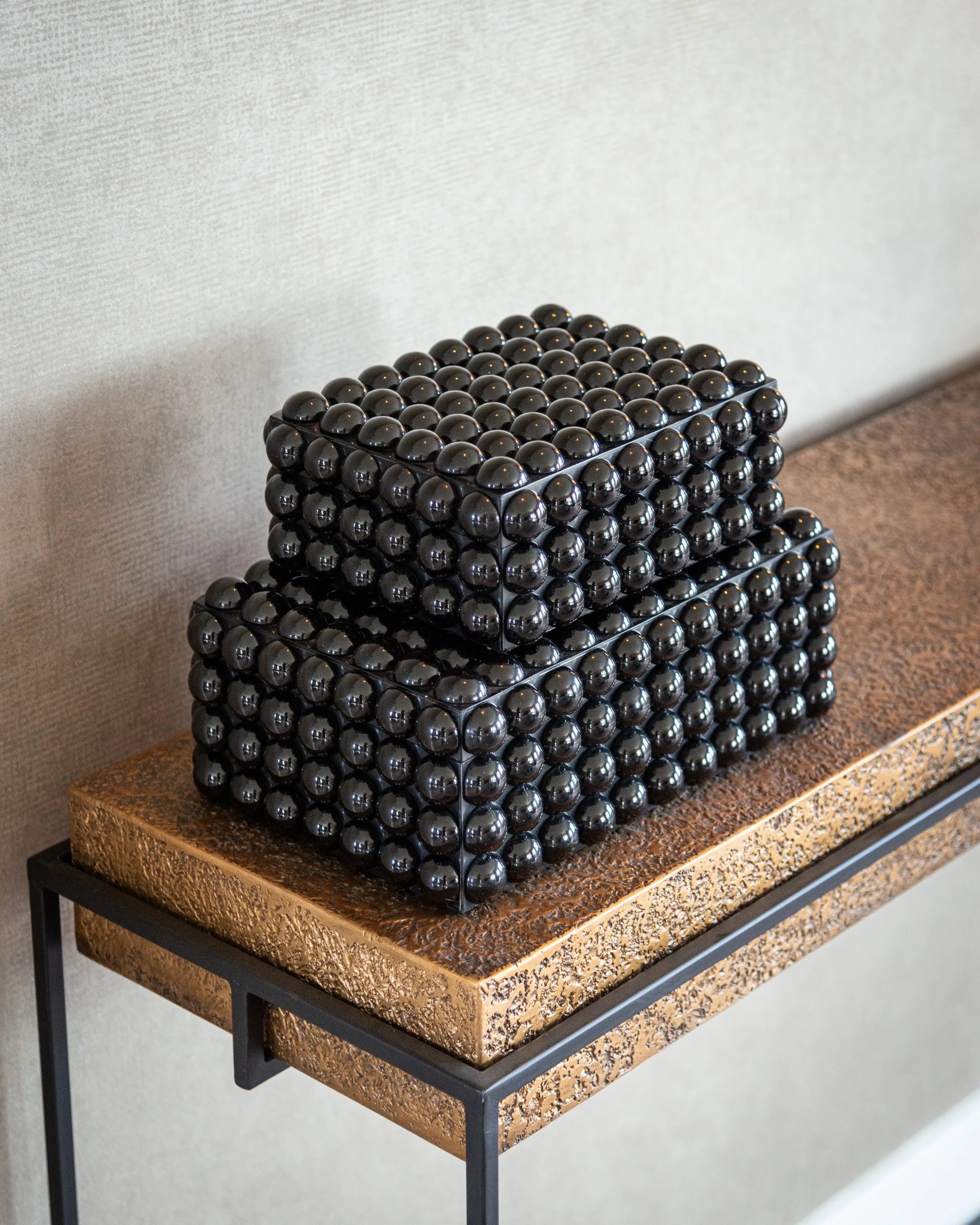 Richmond Interiors Batool Black Balls Jewellery Box Small