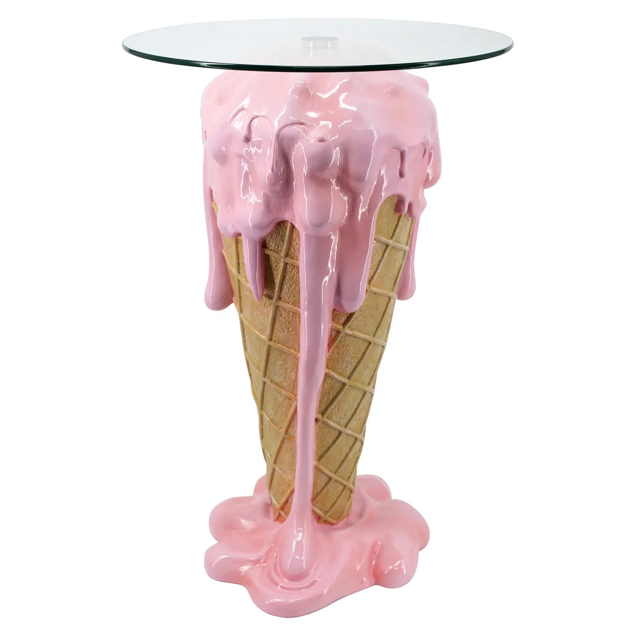 Richmond Interiors Art Deco Melting Pink Ice Cream Side Table