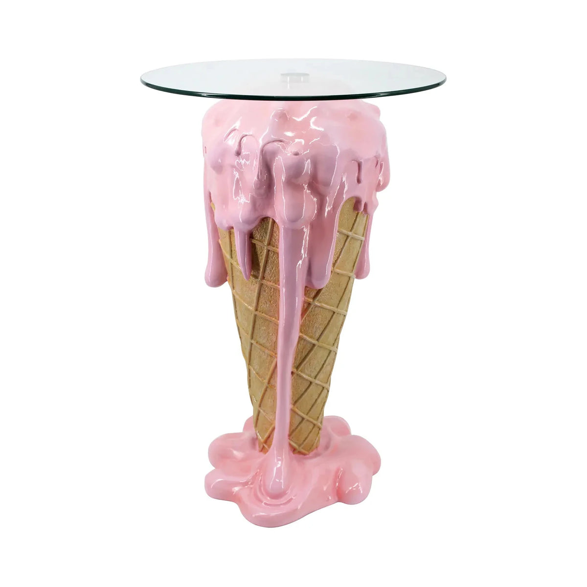 Richmond Interiors Art Deco Melting Pink Ice Cream Side Table
