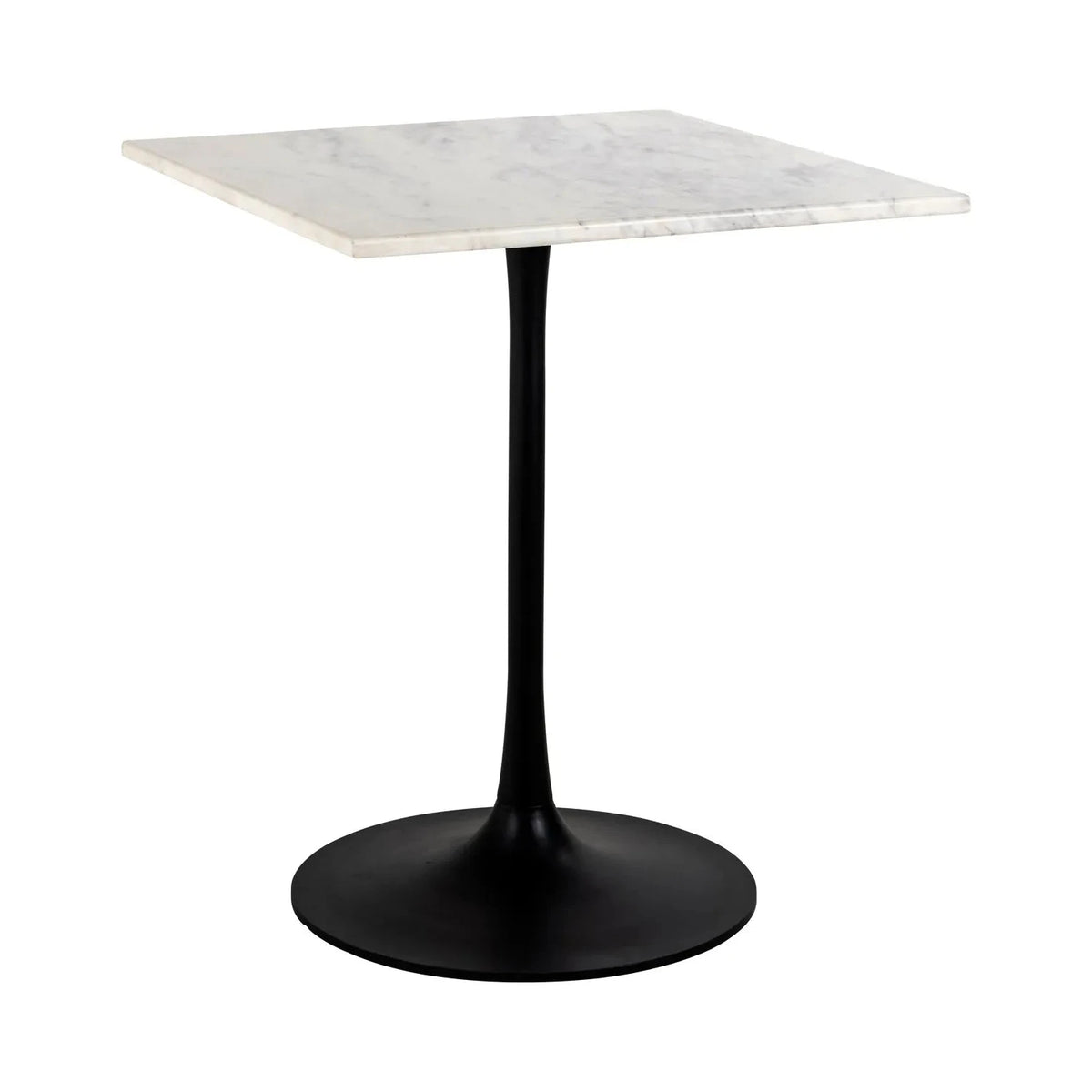 Richmond Interiors Carlten Square Bistro Table With White Carrara Marble Top