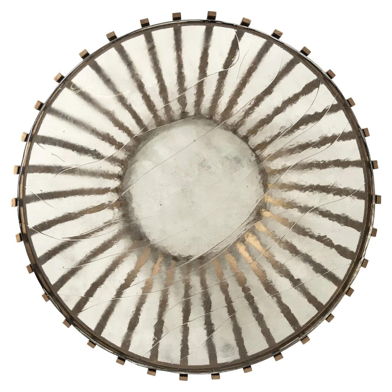 Richmond Interiors Volante Gold & Clear Glass Top Round Coffee Table