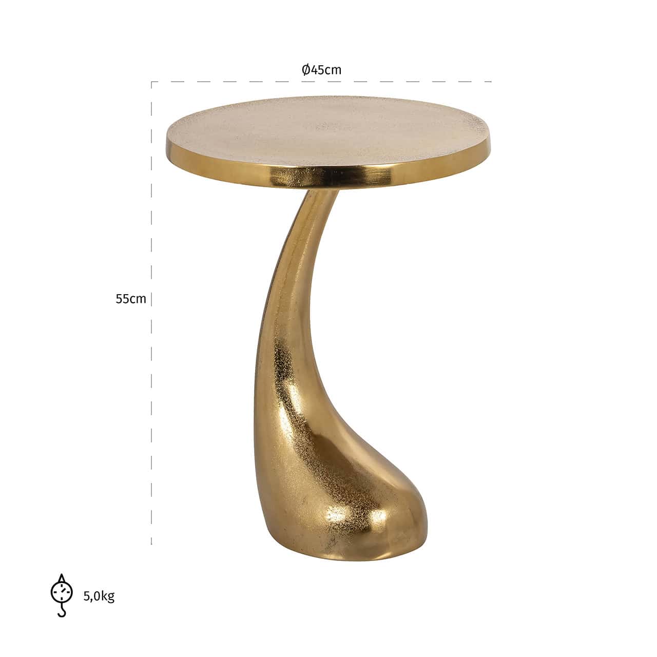 End table Dolphin (Gold)