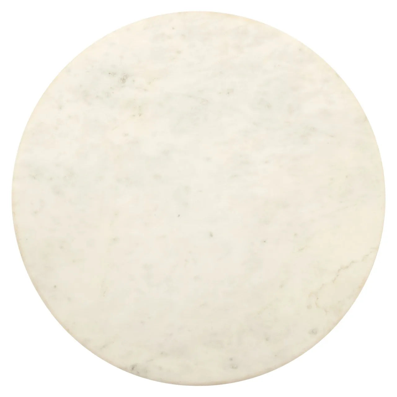 Richmond Interiors Barbara White Glass & Gold Round Side Table