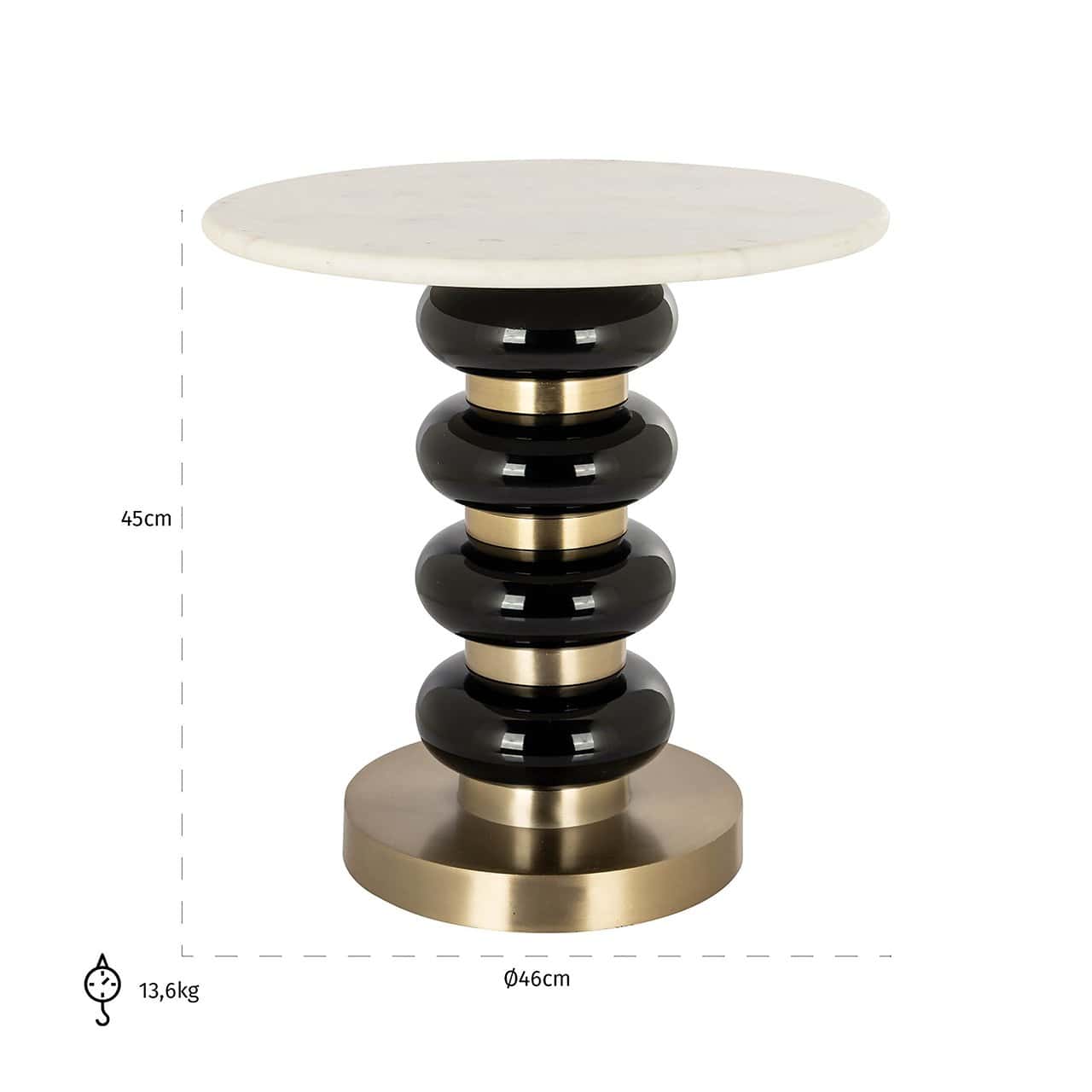 End table Boann black (Black)