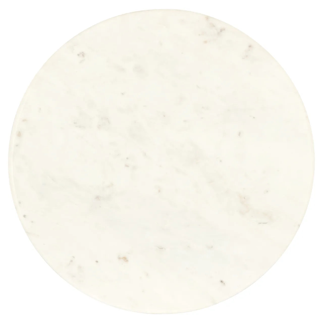 Richmond Interiors Boann White Marble & Gold Round Side Table