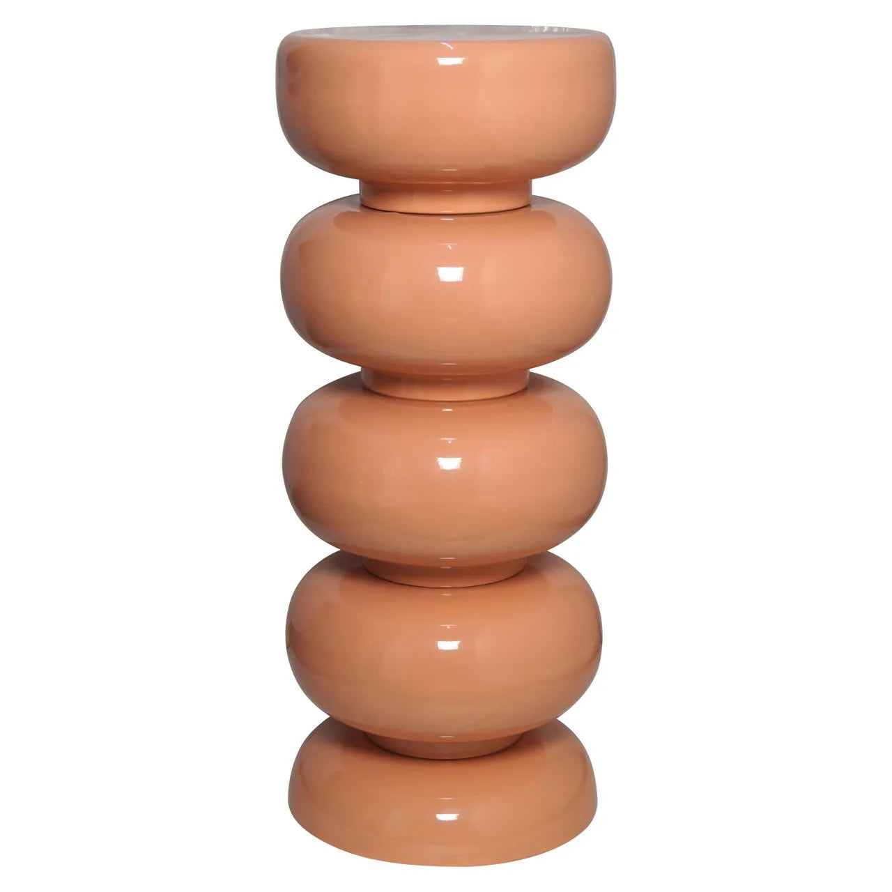 Richmond Interiors Jari Ripple Blush Pink Column Side Table