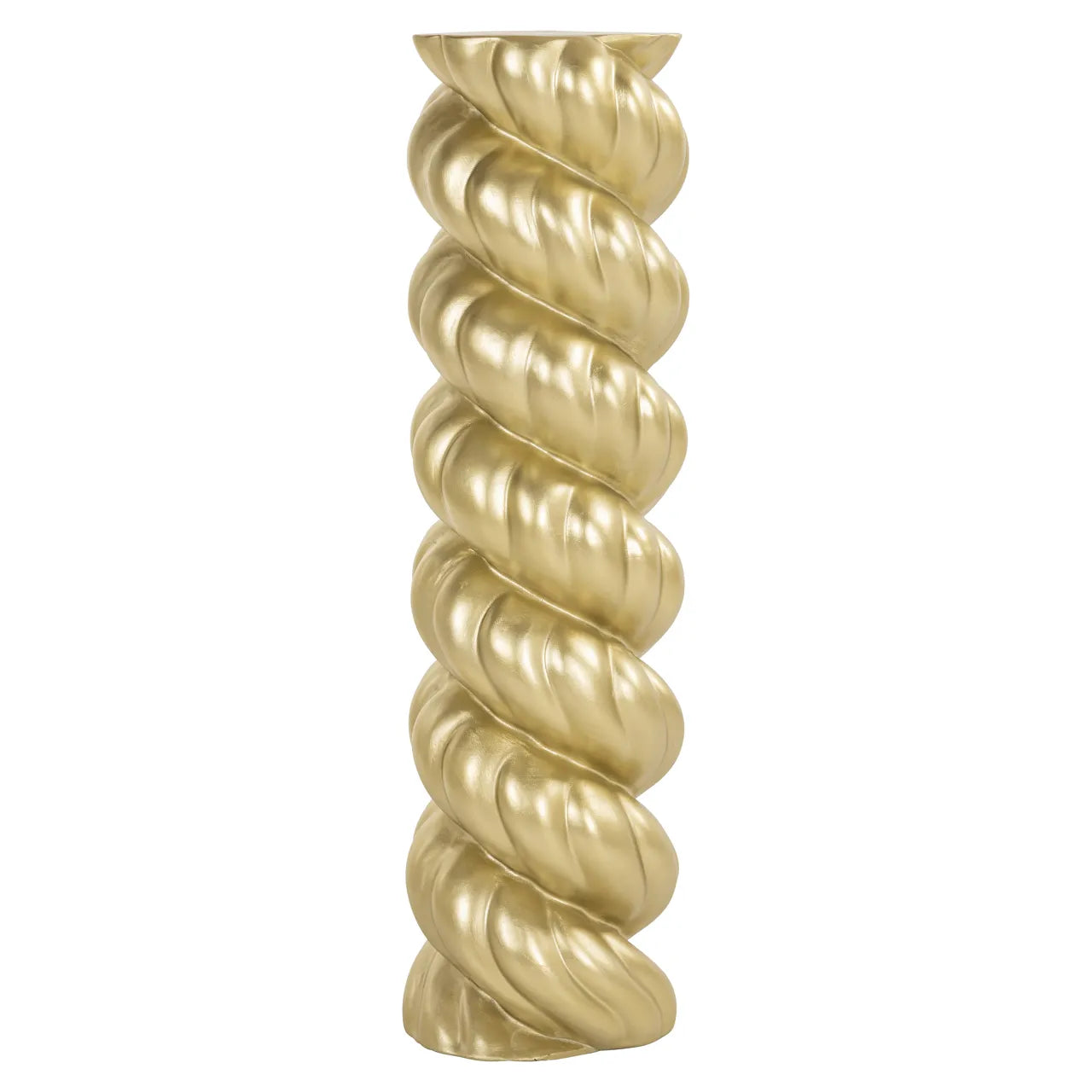 Richmond Interiors Amalia Gold Twisted Column Side Table