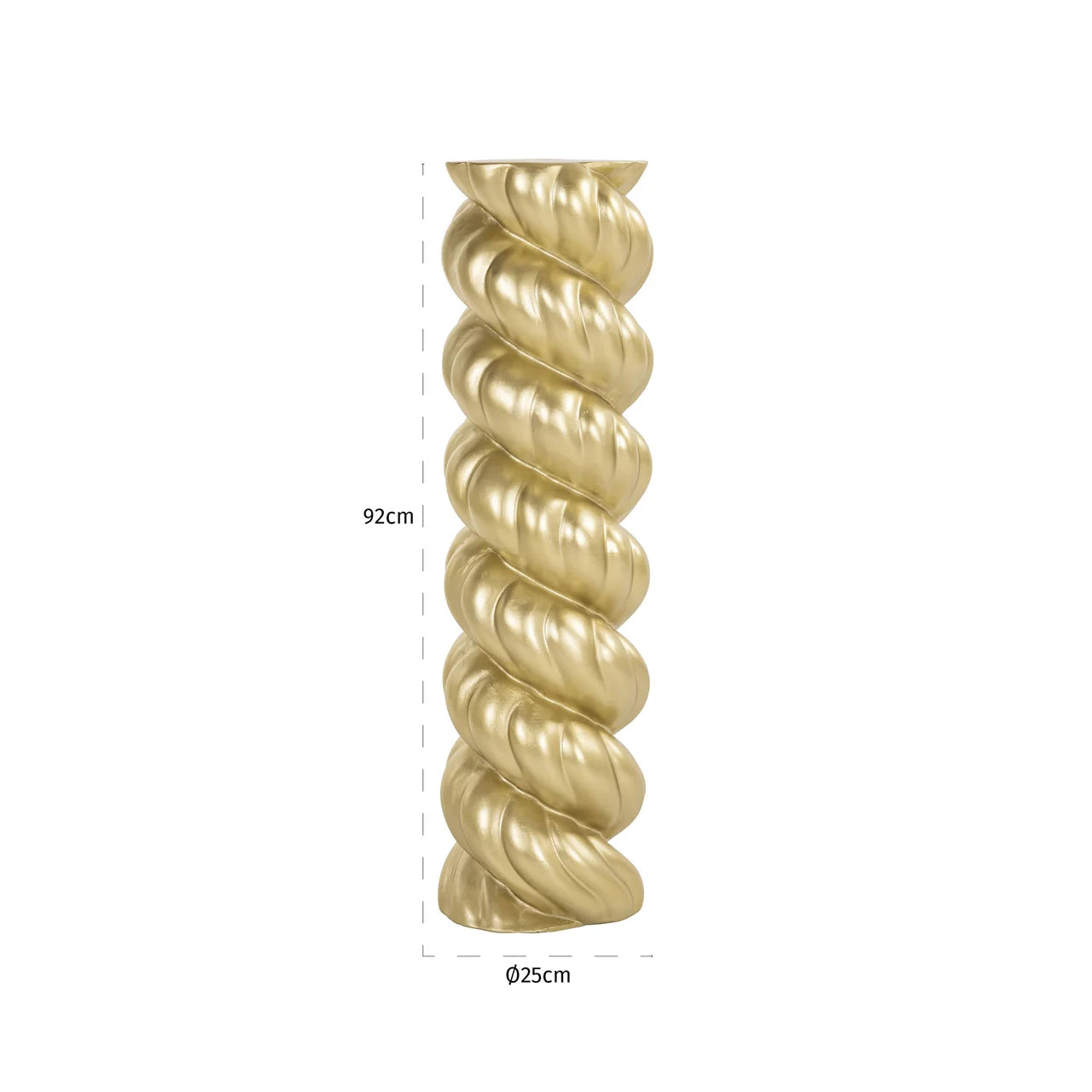 Richmond Interiors Amalia Gold Twisted Column Side Table