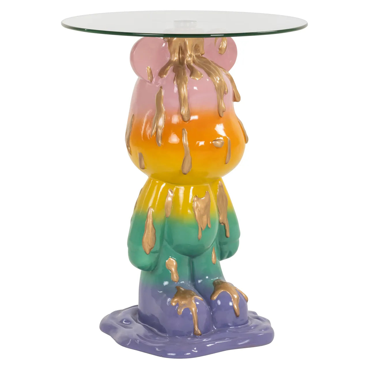 Richmond Interiors Ebba Rainbow Glass Side Table