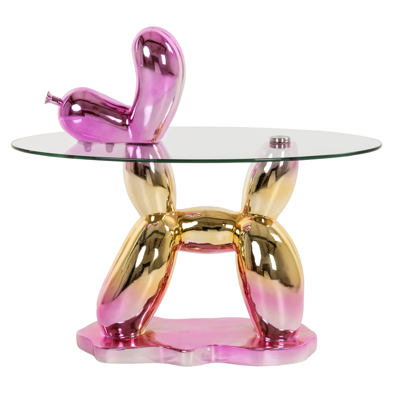 Richmond Interiors Usha Pink & Gold Balloon Dog Side Table
