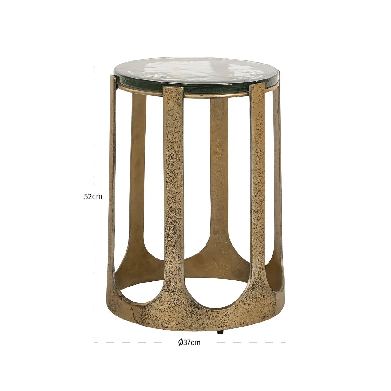 Richmond Interiors Rixo Gold & Glass Side Table