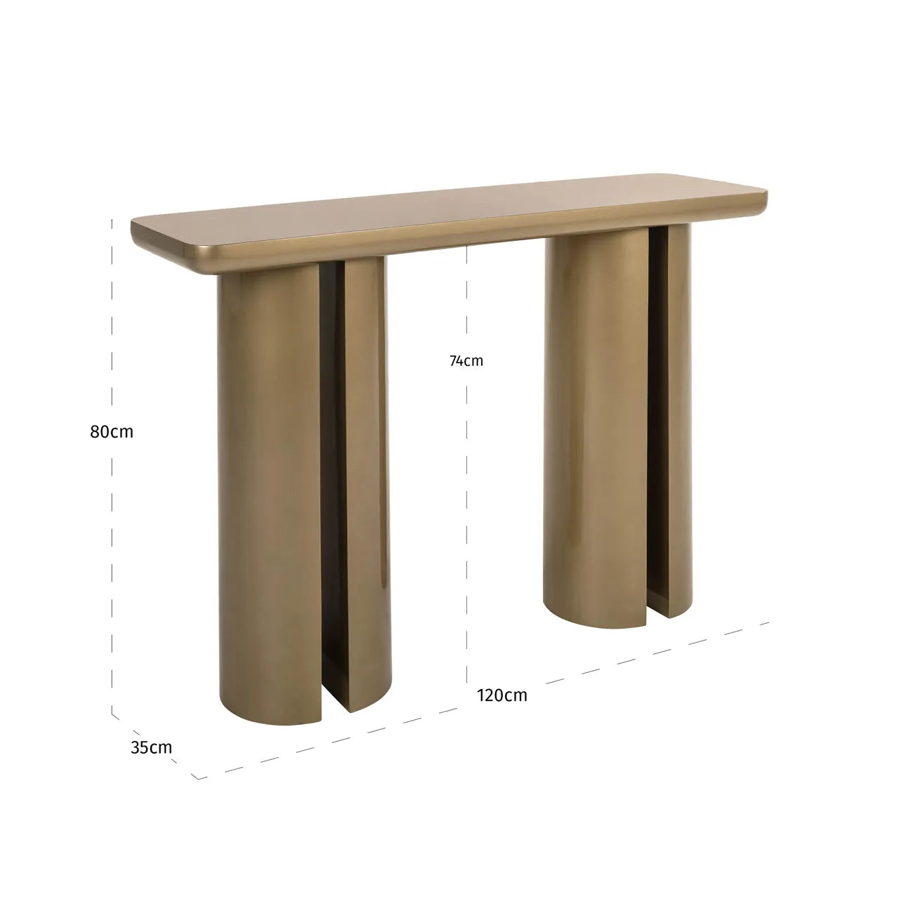 Richmond Interiors Whisker Gold Console Table