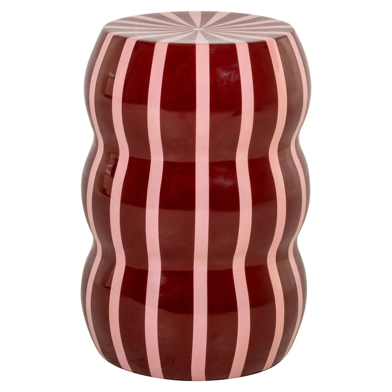 Richmond Interiors Yalou Red Stripe Side Table