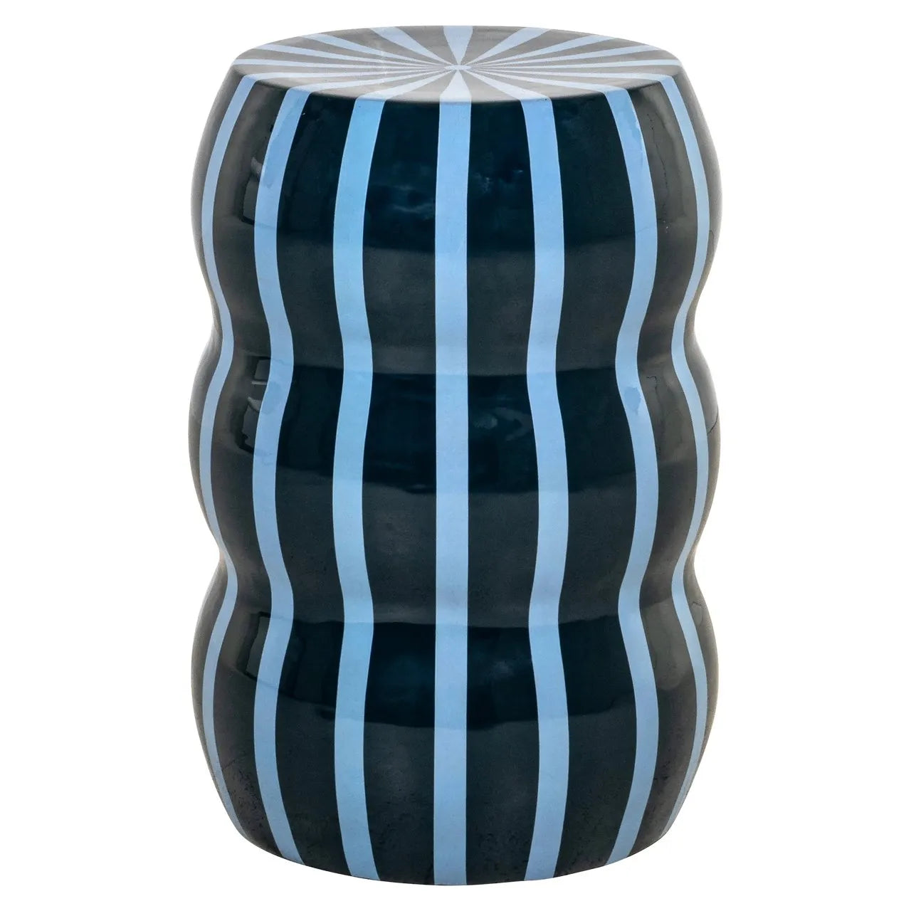 Richmond Interiors Boyd Blue Stripe Side Table