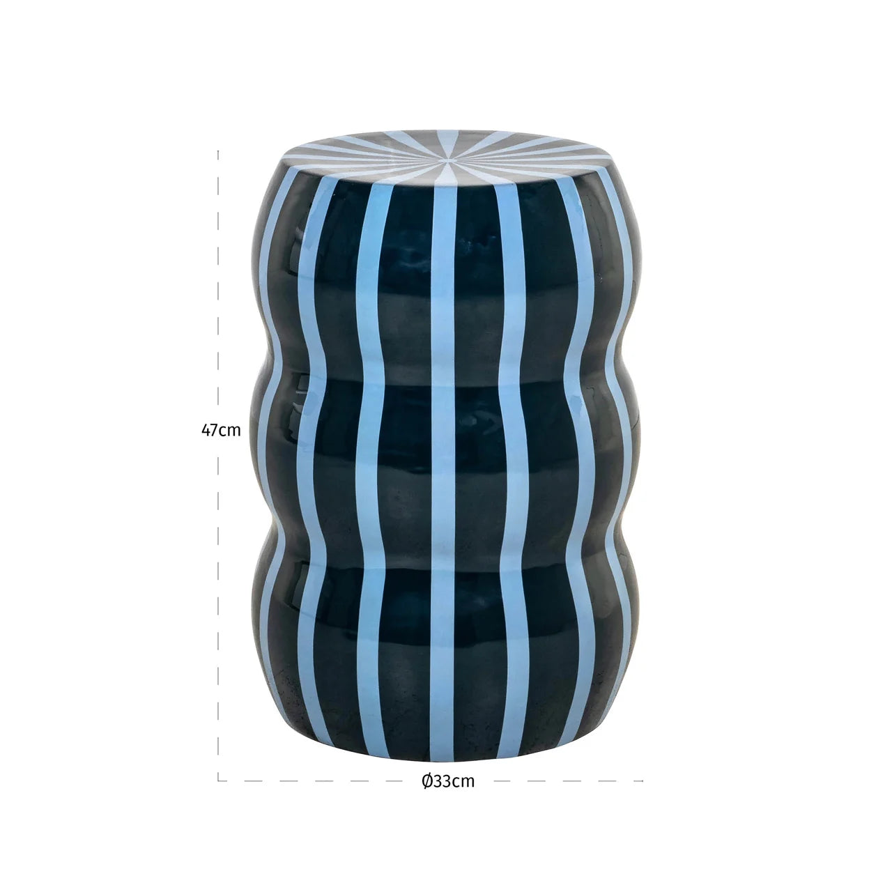 Richmond Interiors Boyd Blue Stripe Side Table
