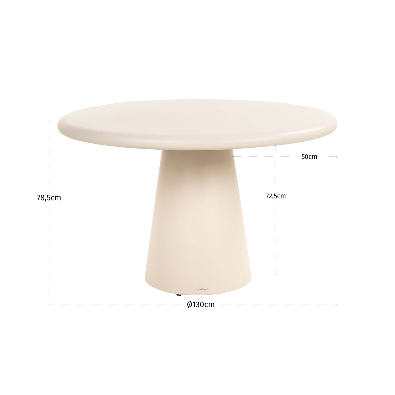Outdoor dining table Urban Bloom sandstone 130Ø