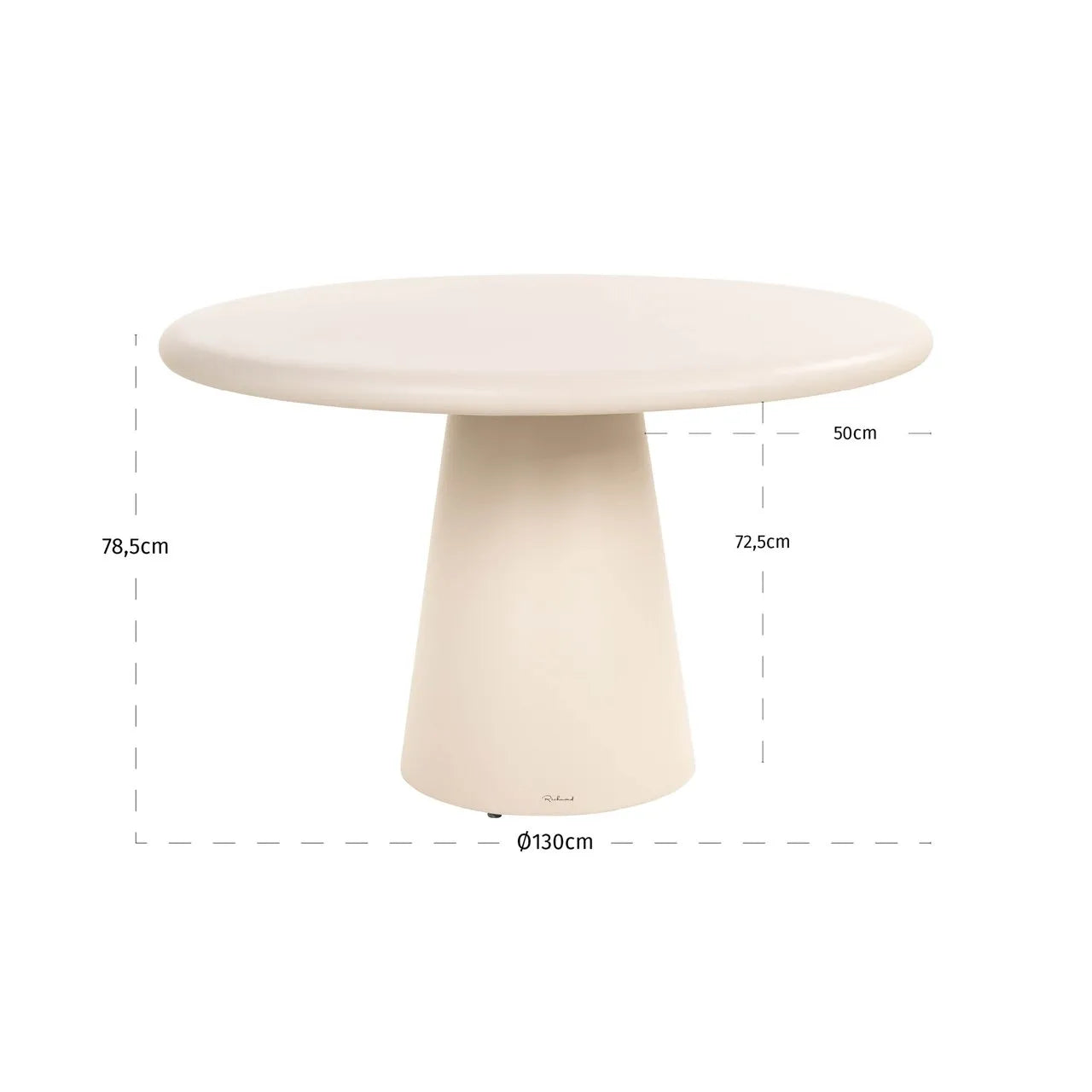 Richmond Interiors Urban Bloom Sandstone Round 130cm Dining Table