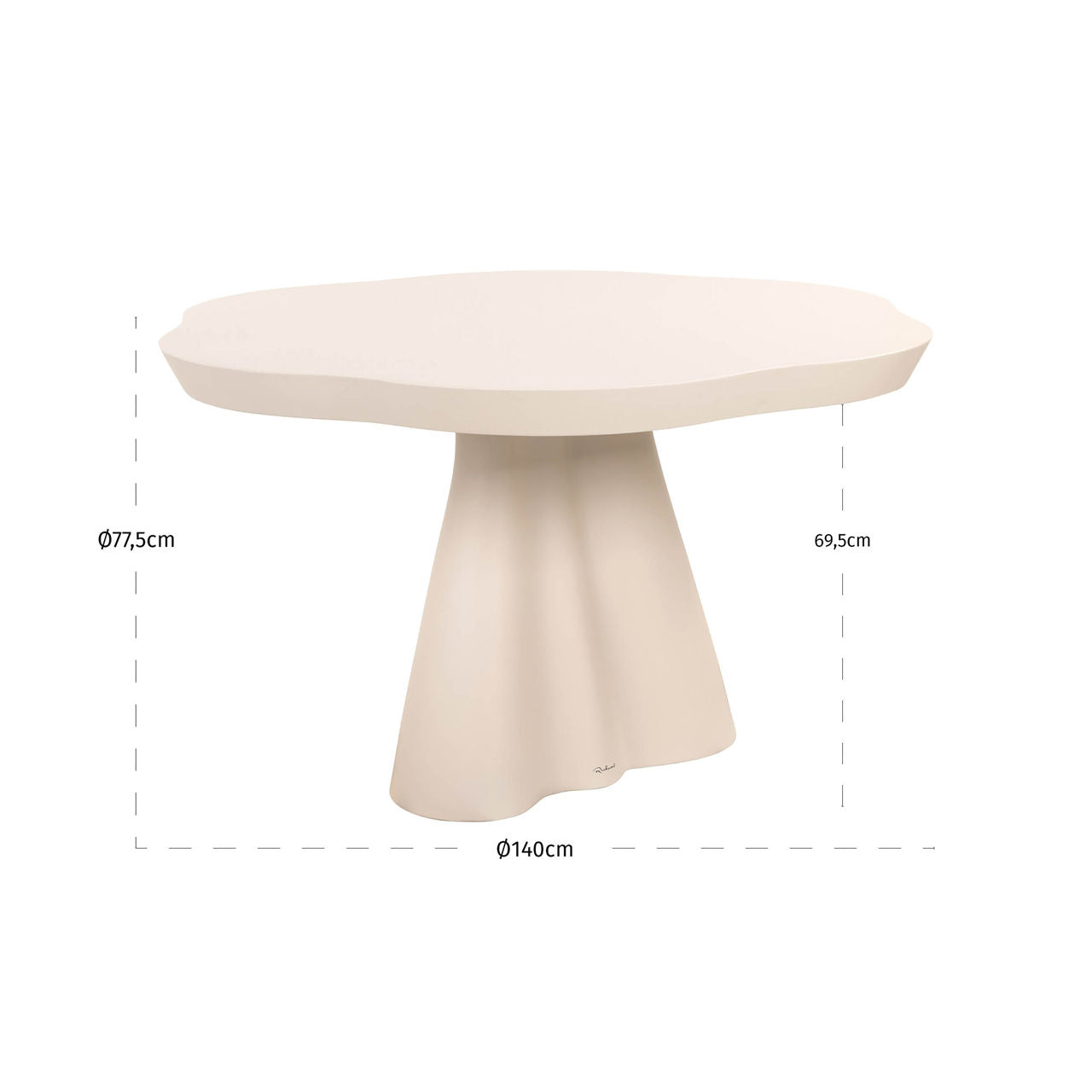 Outdoor dining table Urban Bloom sandstone 140Ø