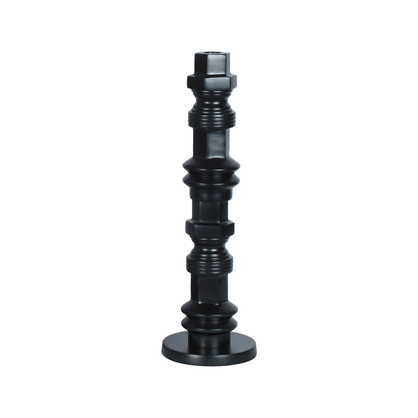 Zuiver Totem Black Aluminium Candle Holder Medium