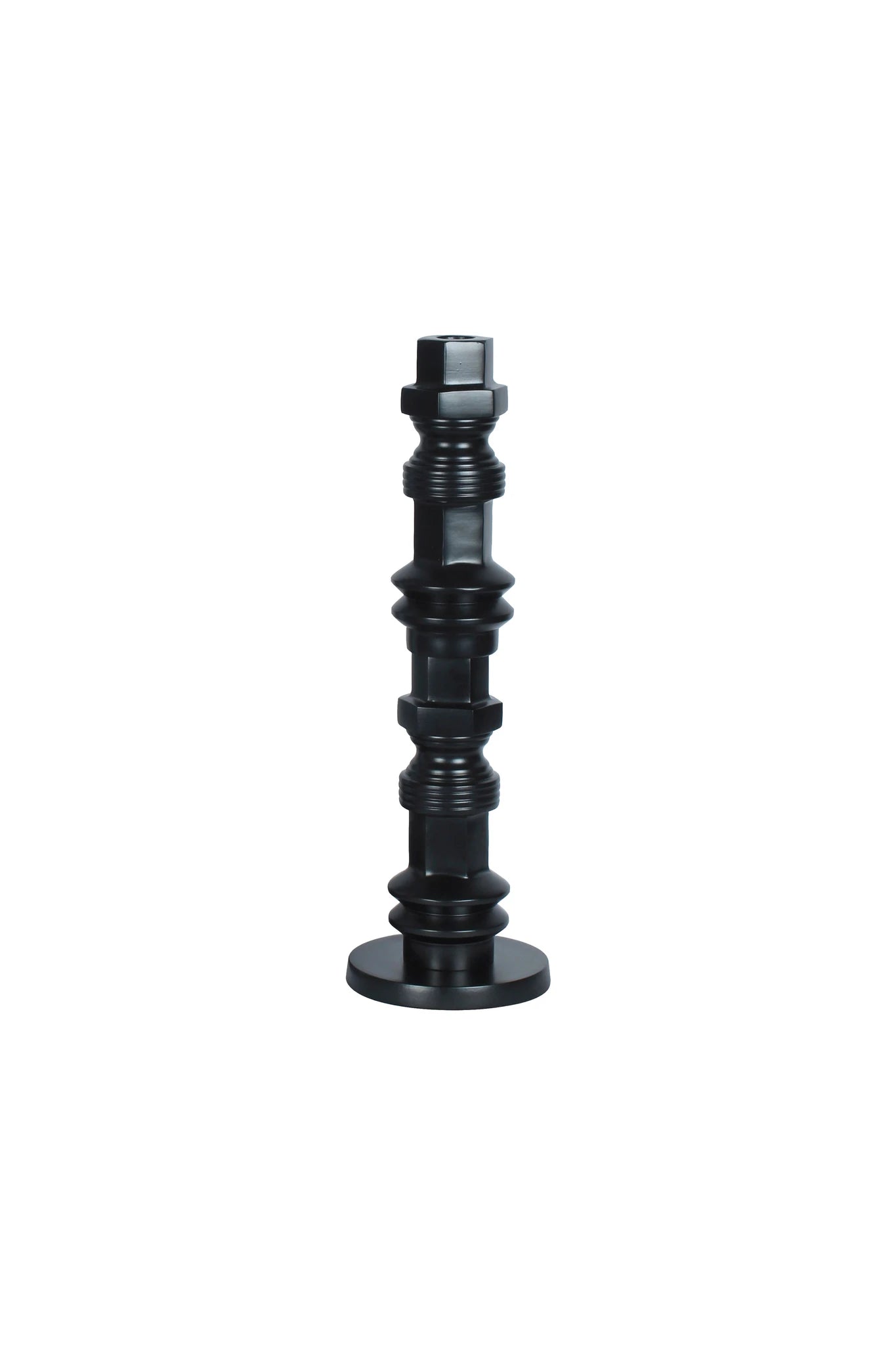 Zuiver Totem Black Aluminium Candle Holder Medium