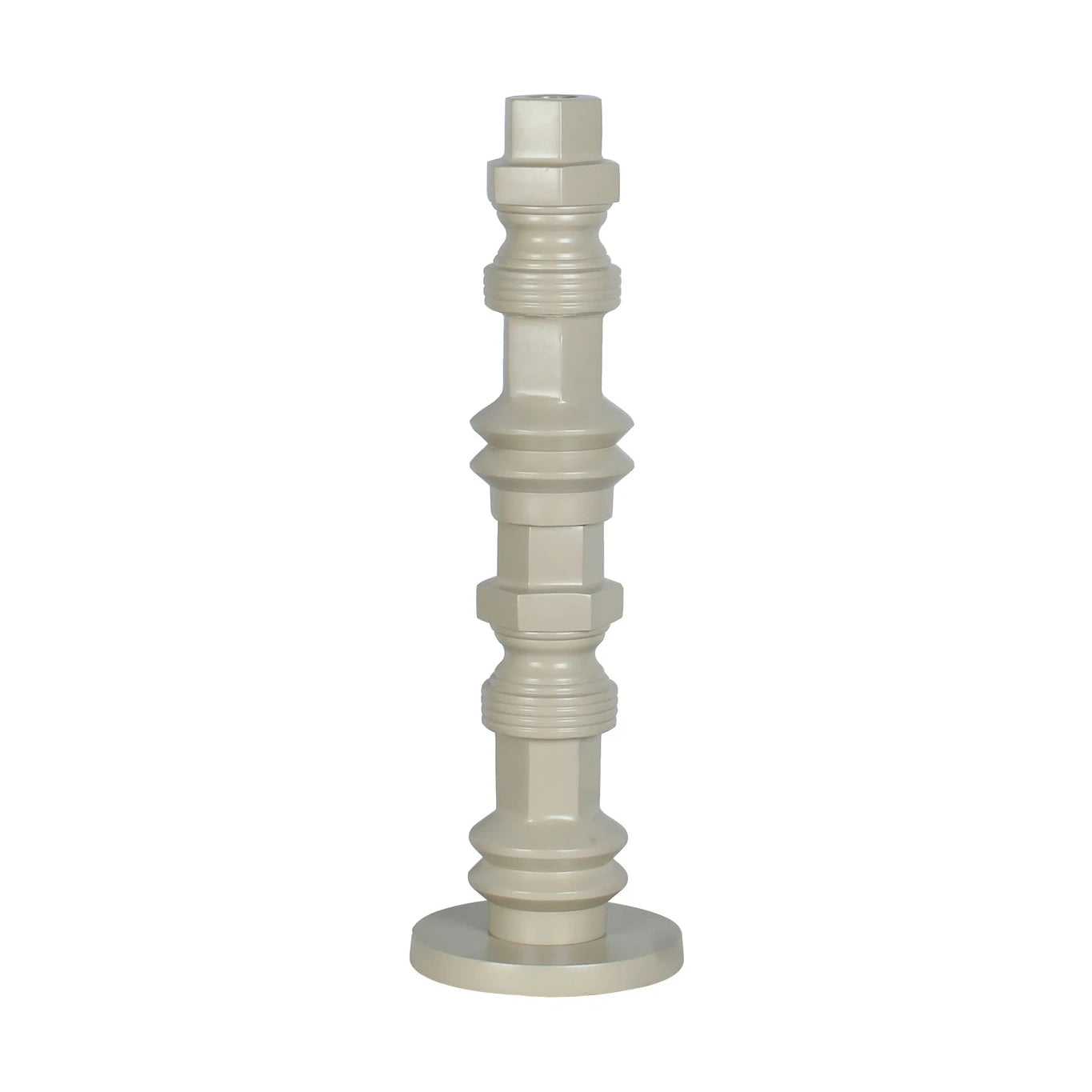 Zuiver Totem Beige Aluminium Candle Holder Medium