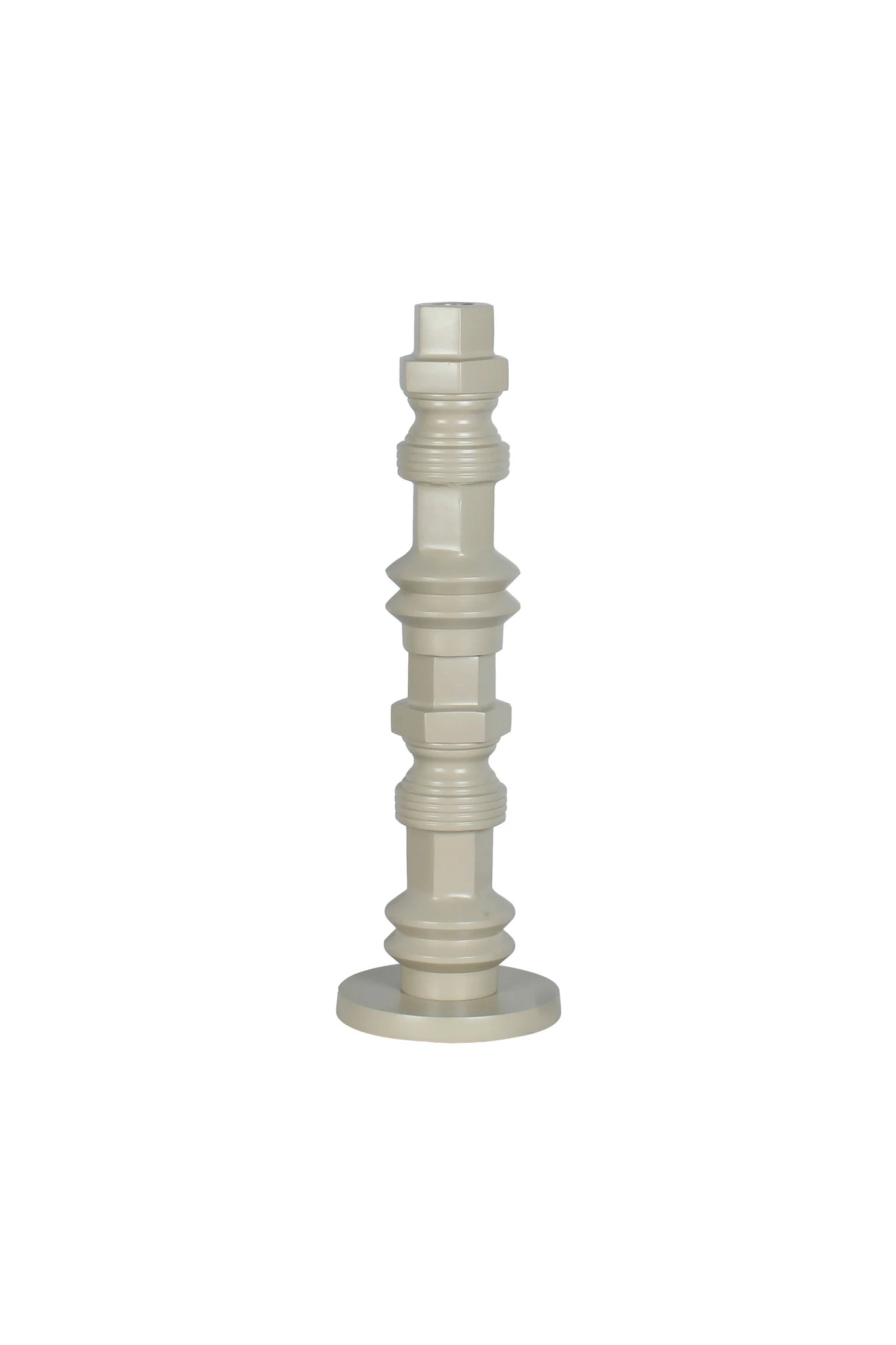 Zuiver Totem Beige Aluminium Candle Holder Medium