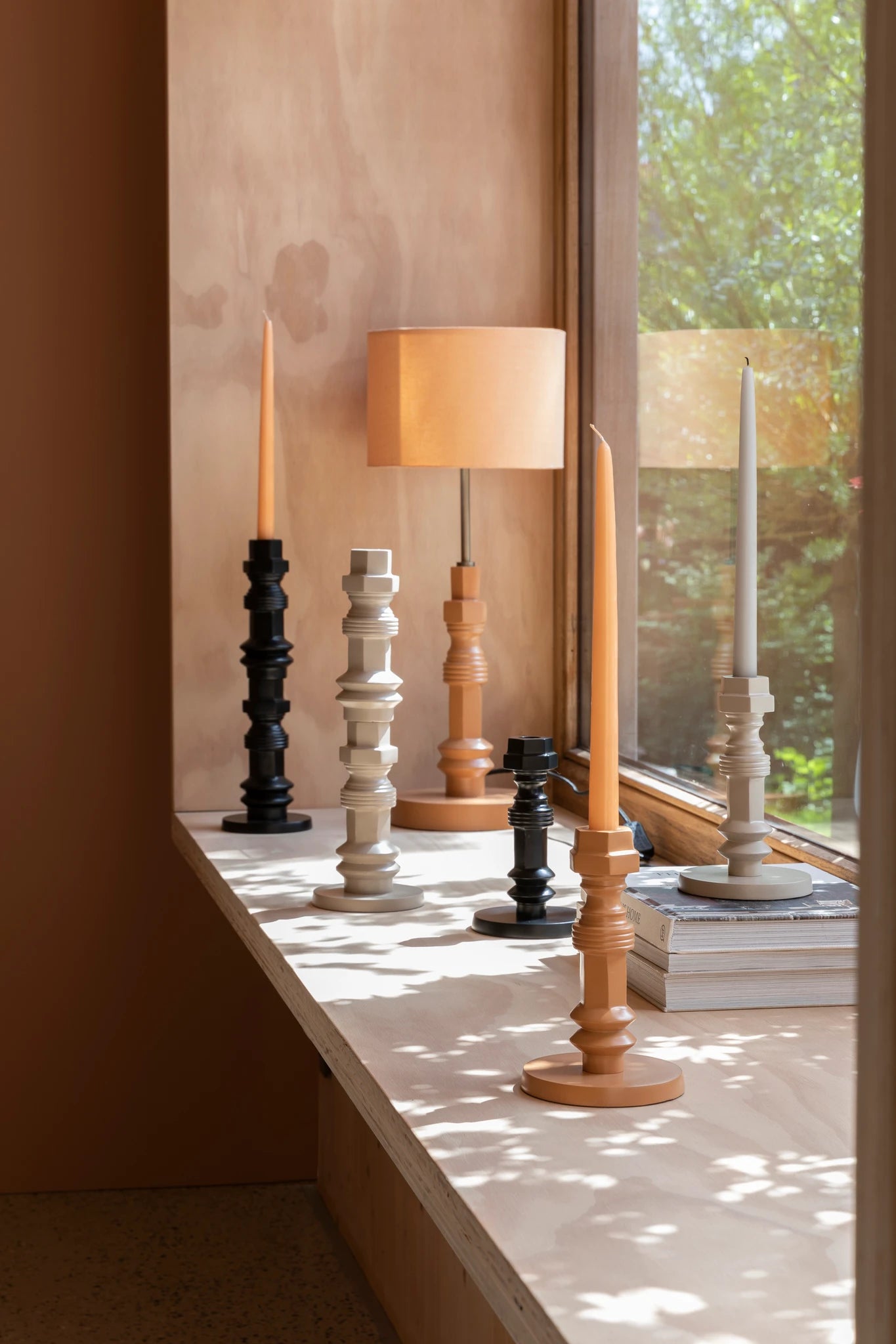 Zuiver Totem Beige Aluminium Candle Holder Medium