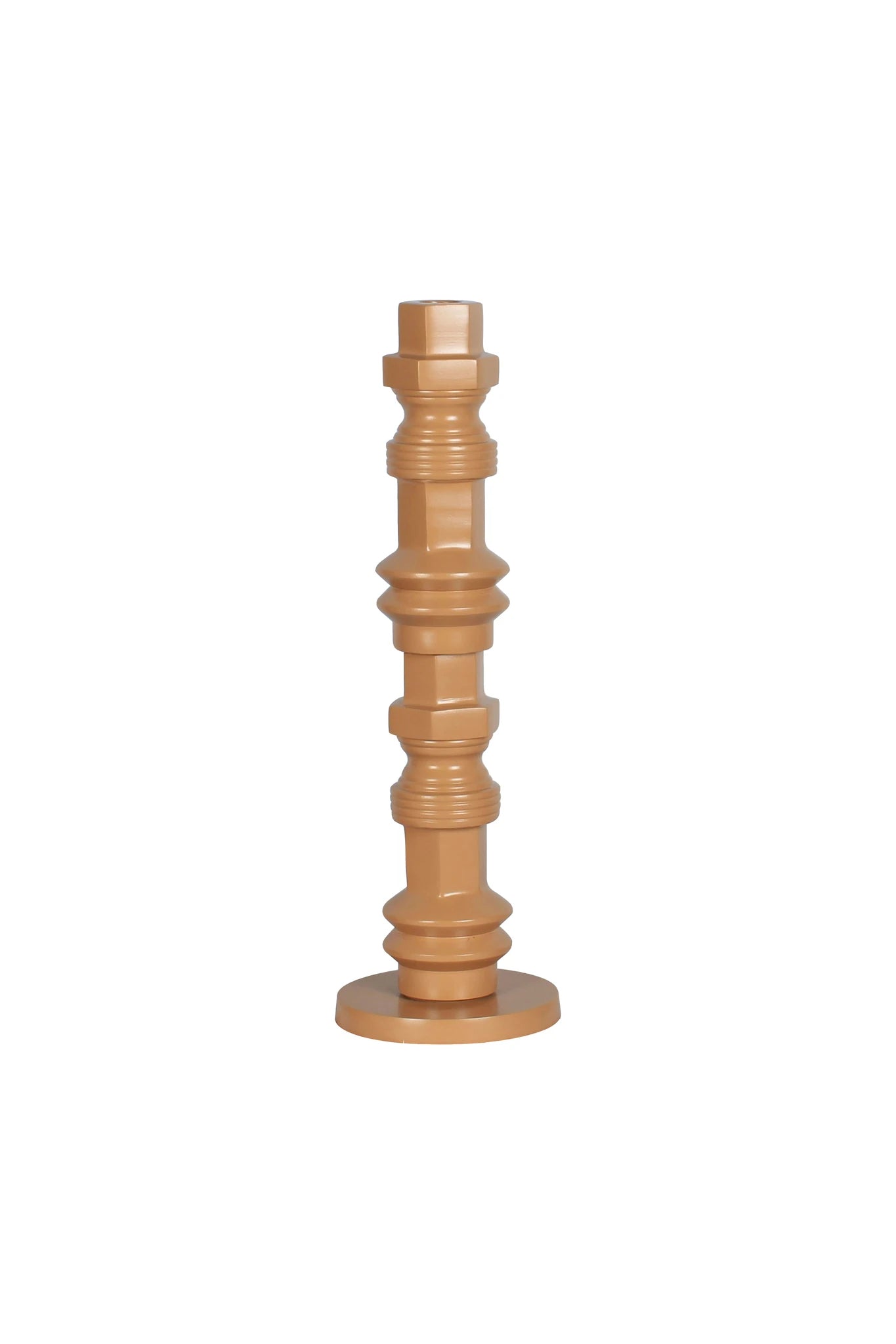 Zuiver Totem Smooth Terra Red Aluminium Candle Holder Medium