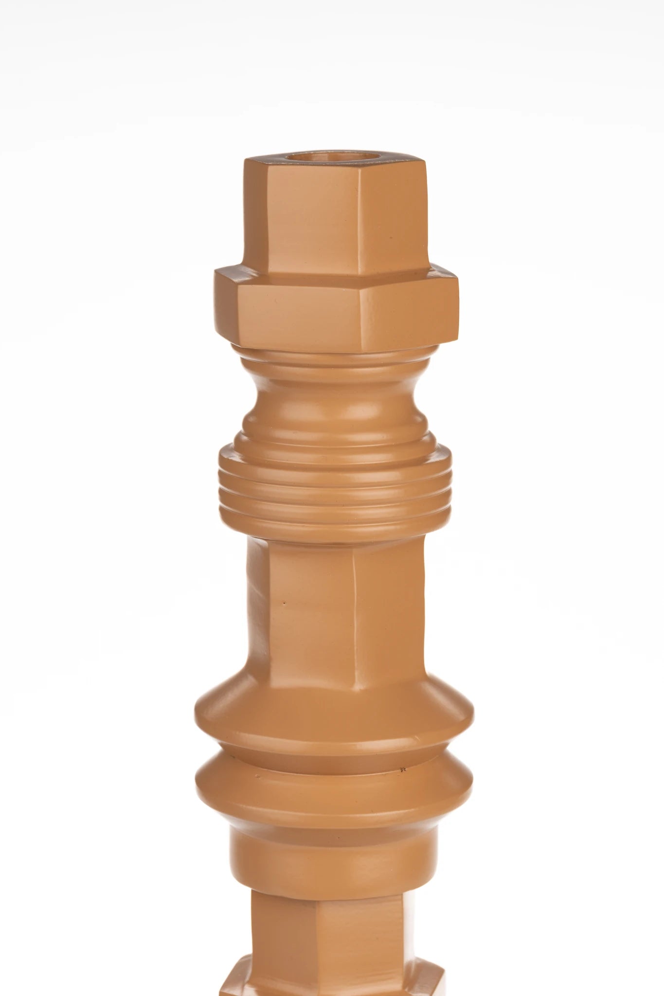Zuiver Totem Smooth Terra Red Aluminium Candle Holder Medium