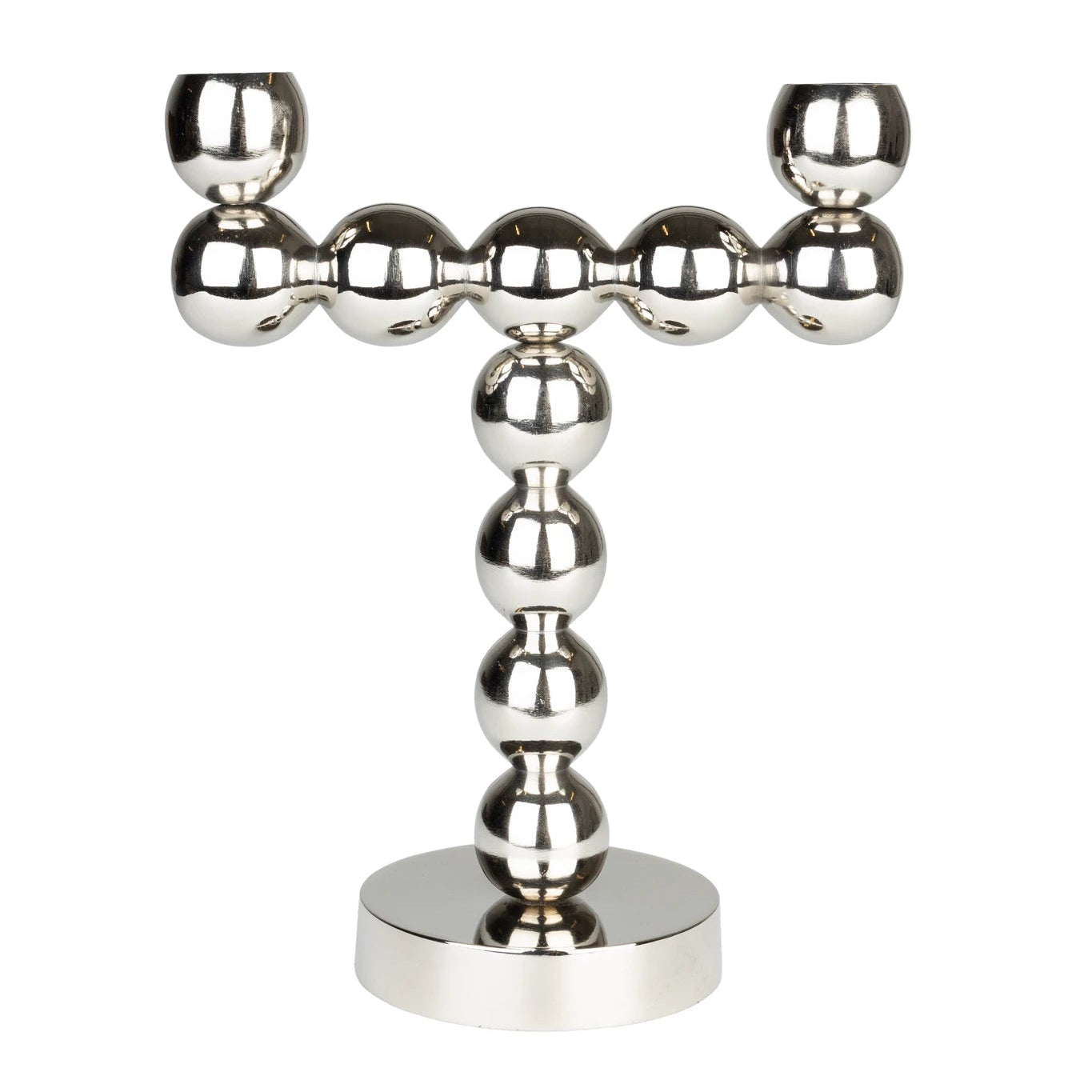 Zuiver Bubbles Two Shiny Silver Aluminium Candle Holder
