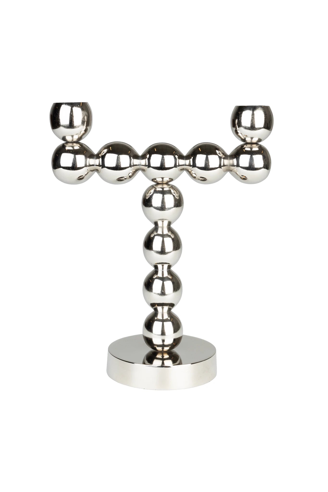 Zuiver Bubbles Two Shiny Silver Aluminium Candle Holder