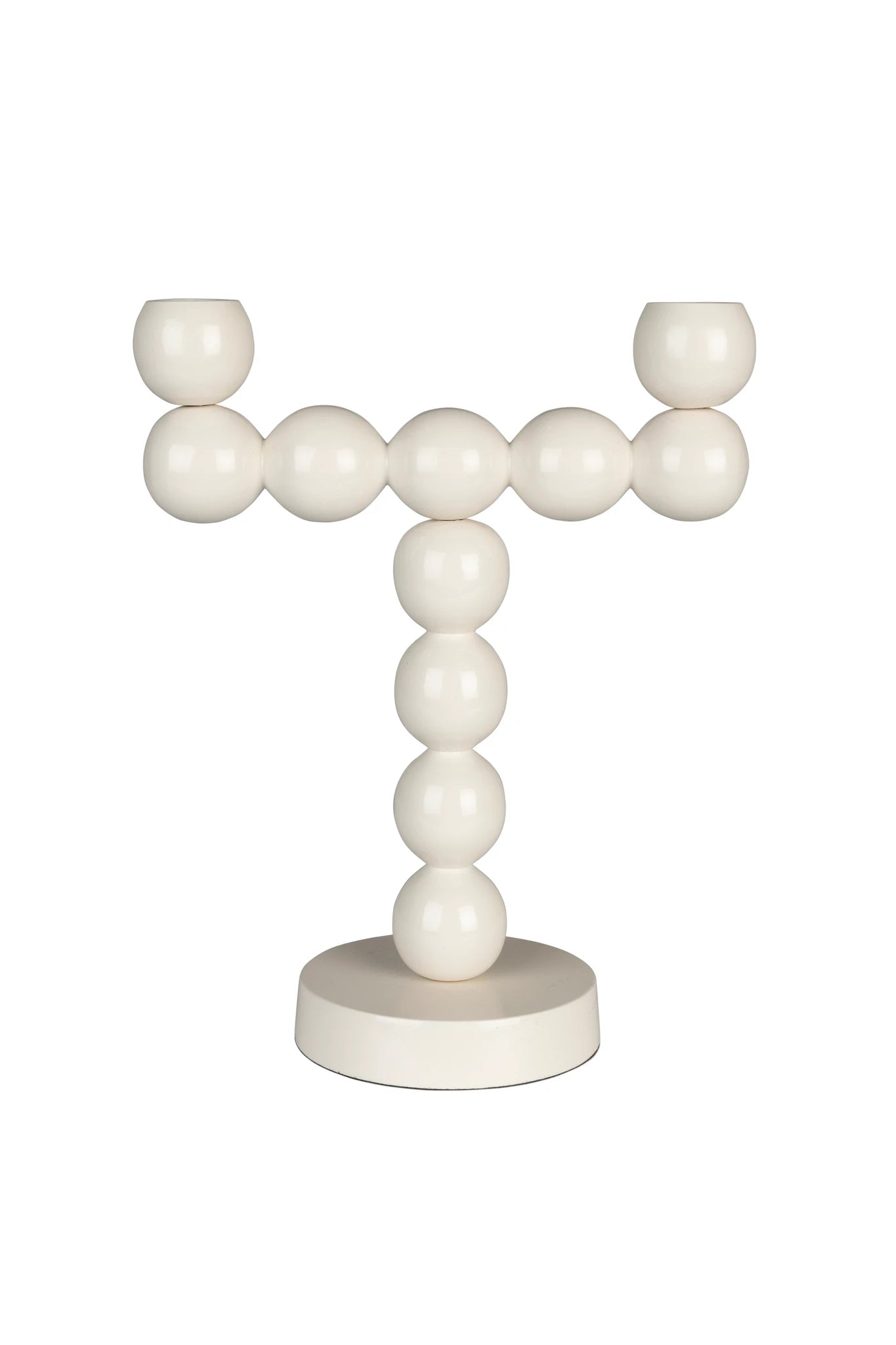 Zuiver Bubbles Two Shiny Beige Aluminium Candle Holder