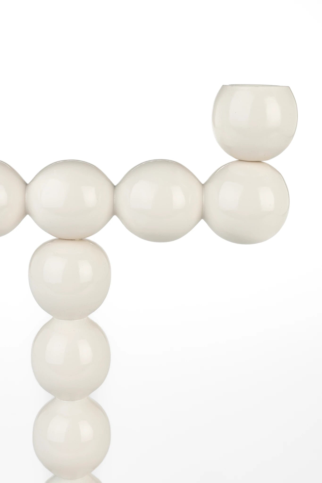 Zuiver Bubbles Two Shiny Beige Aluminium Candle Holder
