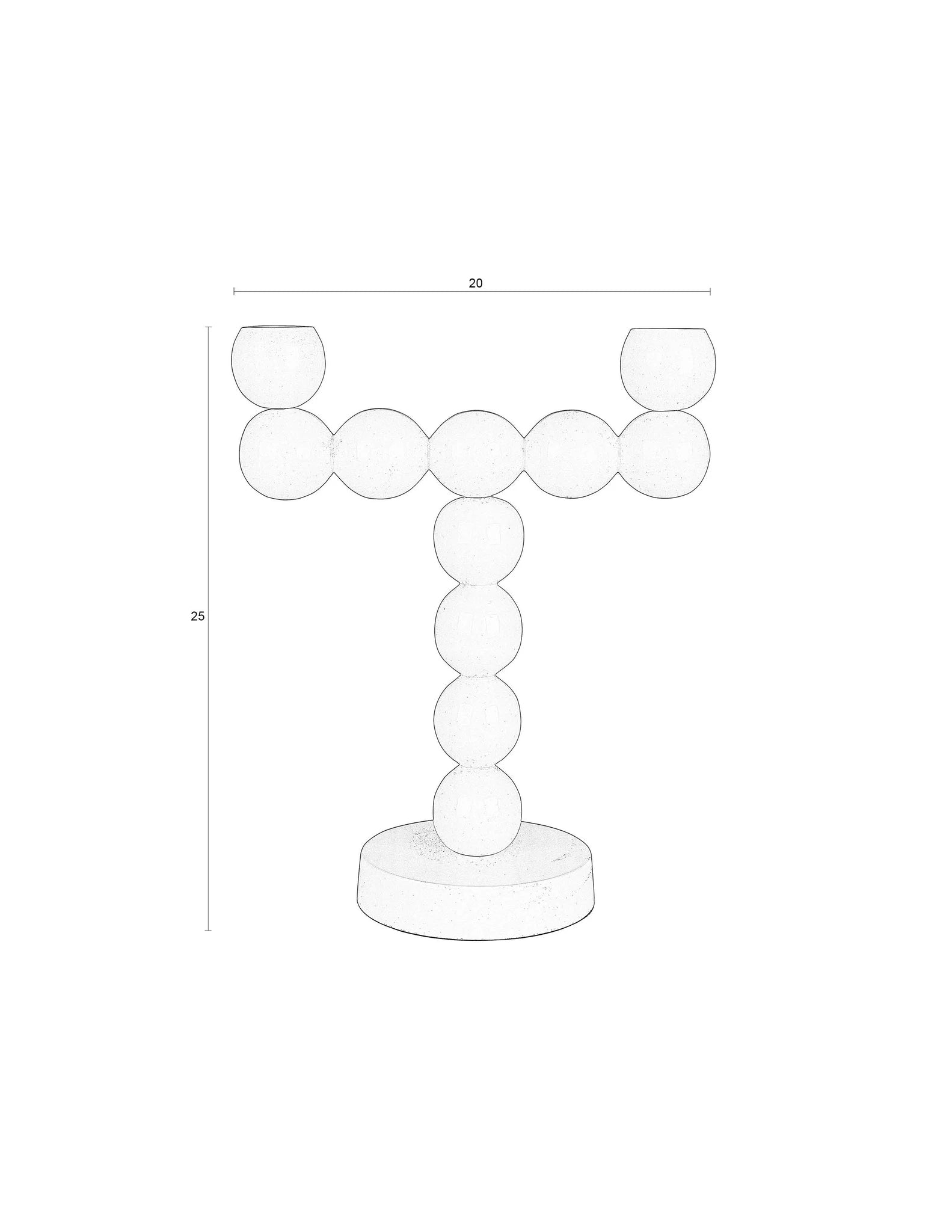 Zuiver Bubbles Two Shiny Beige Aluminium Candle Holder