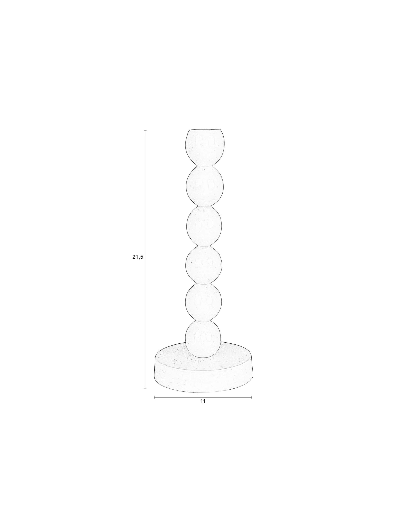 Zuiver Bubbles One Shiny Beige Aluminium Candle Holder
