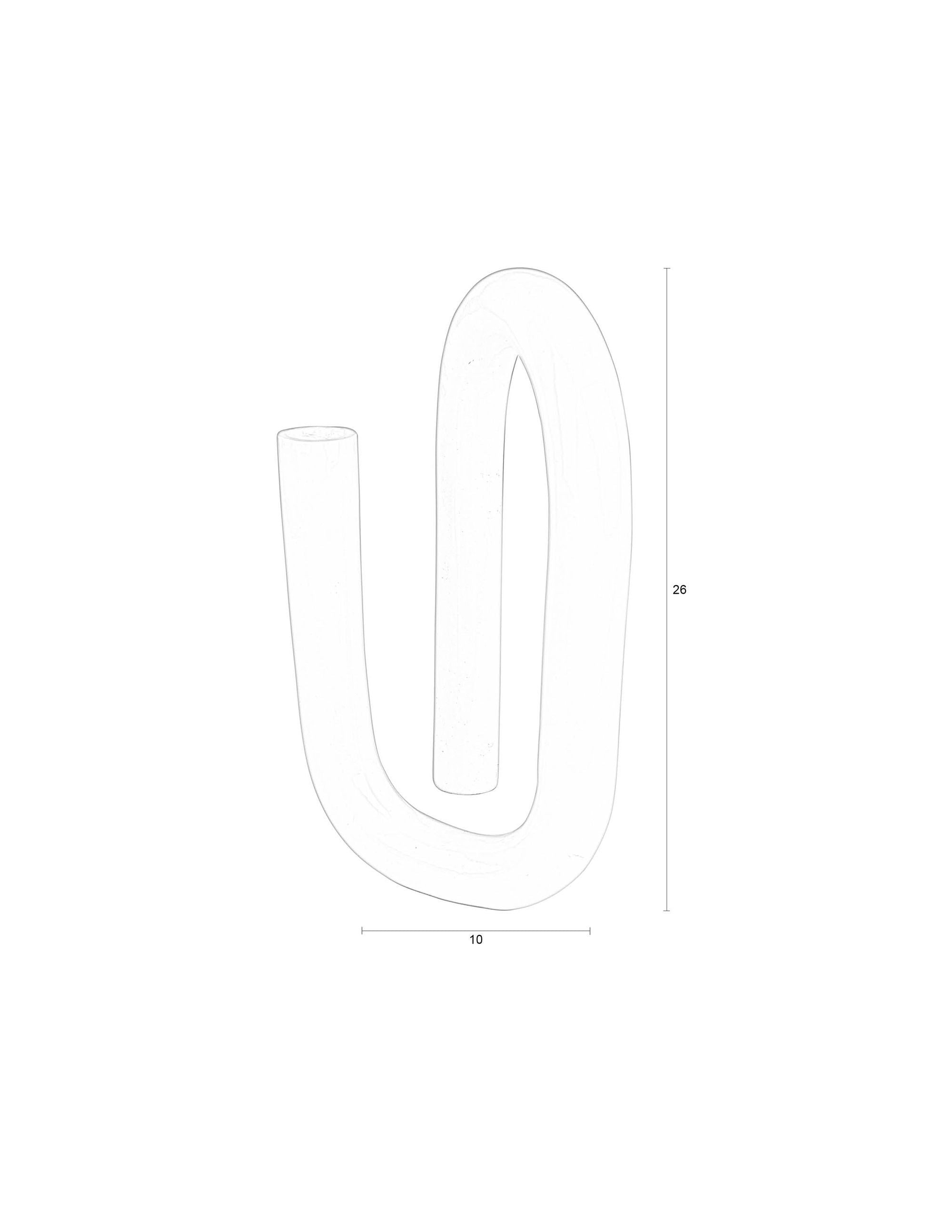 Zuiver Tubo Curly Shiny Silver Candle Holder Large