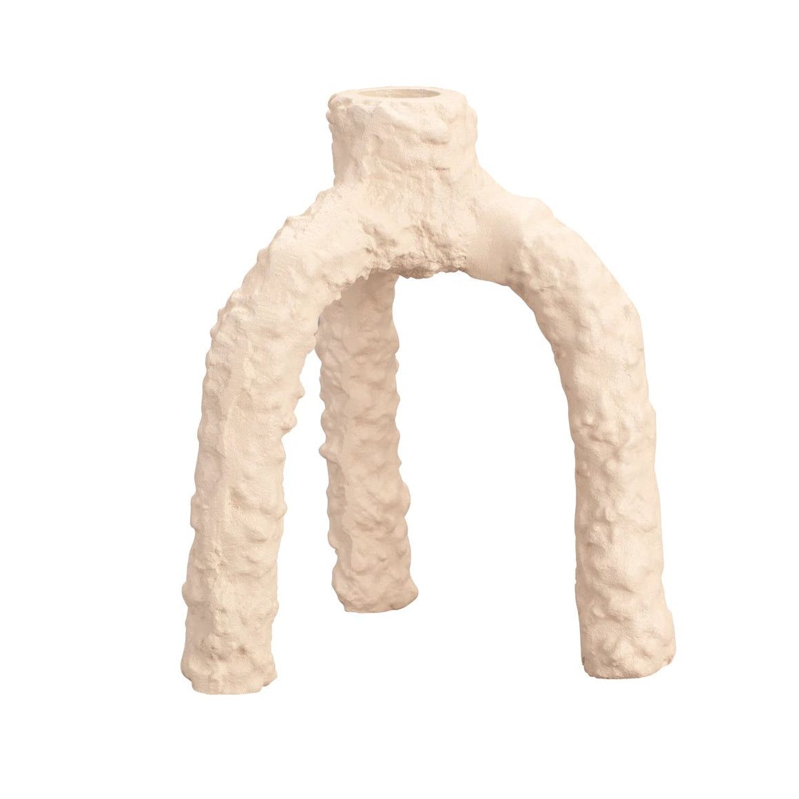 Dutchbone Cruz Beige Ceramic Candle Holder Large
