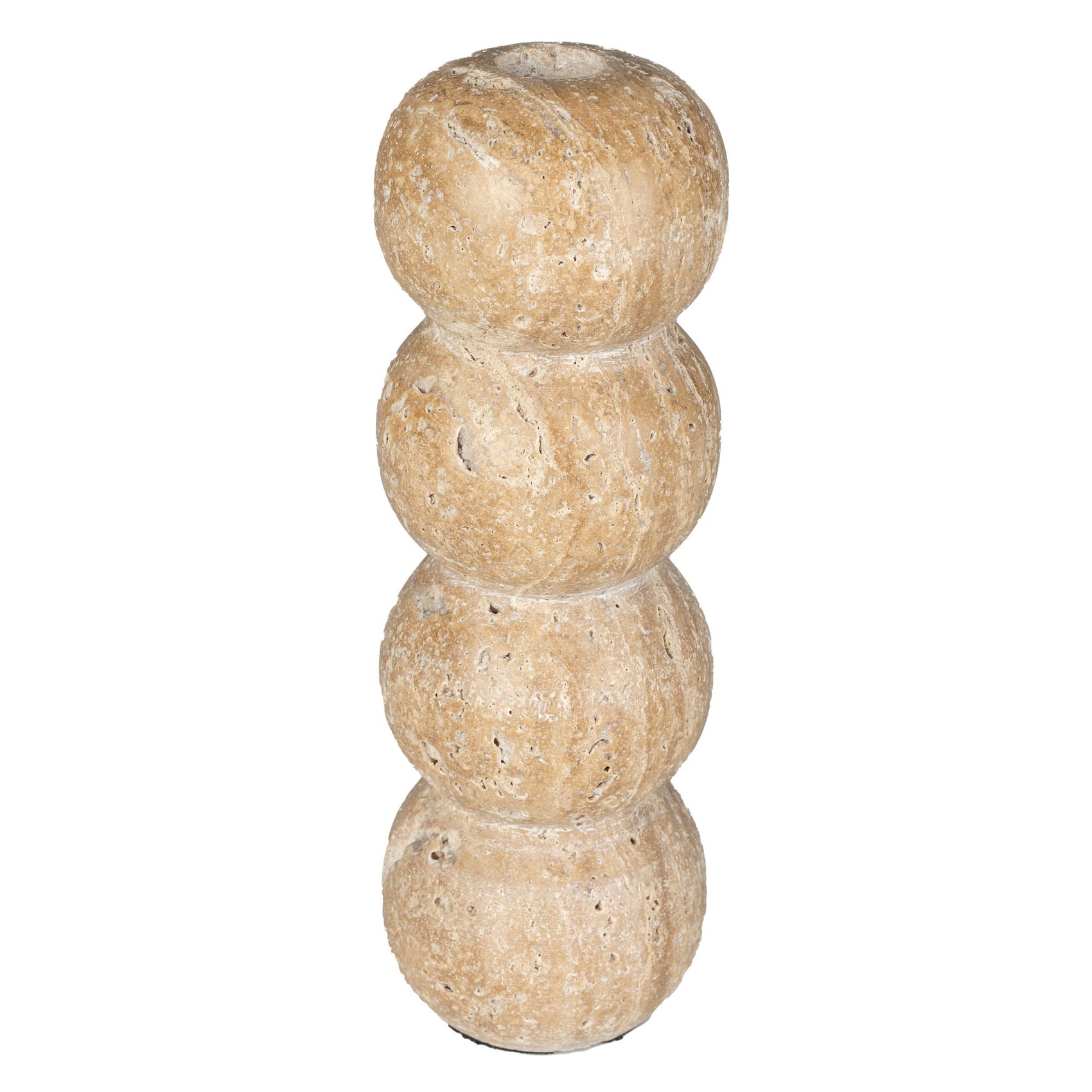 Zuiver Rome Travertine Stacked Balls Candle Holder