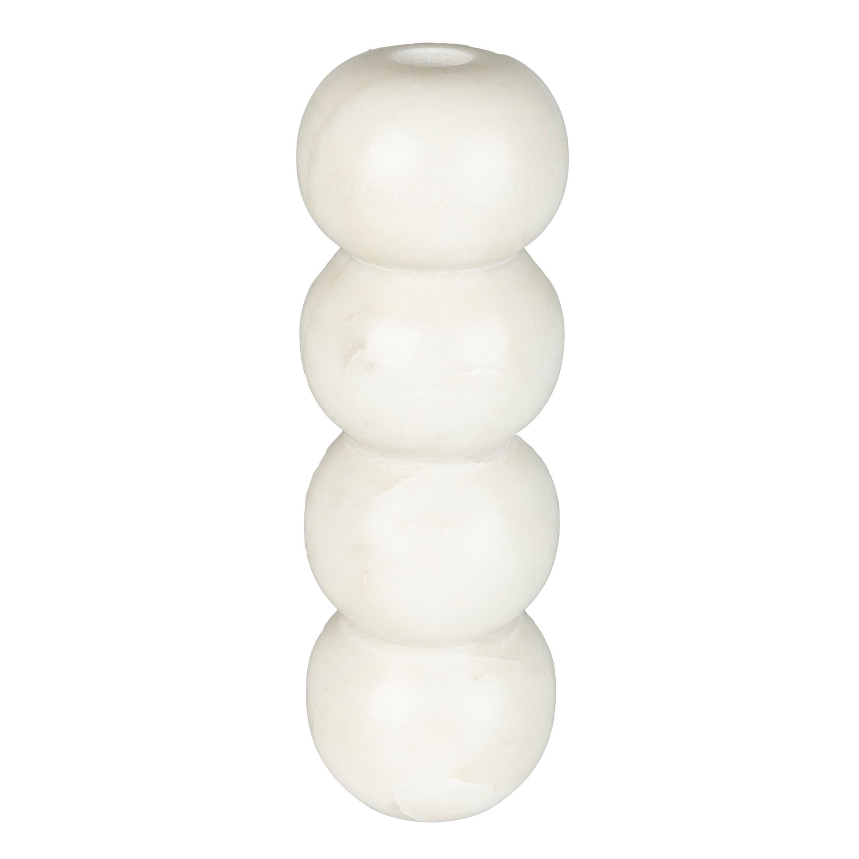 Zuiver Rome White Marble Stacked Balls Candle Holder