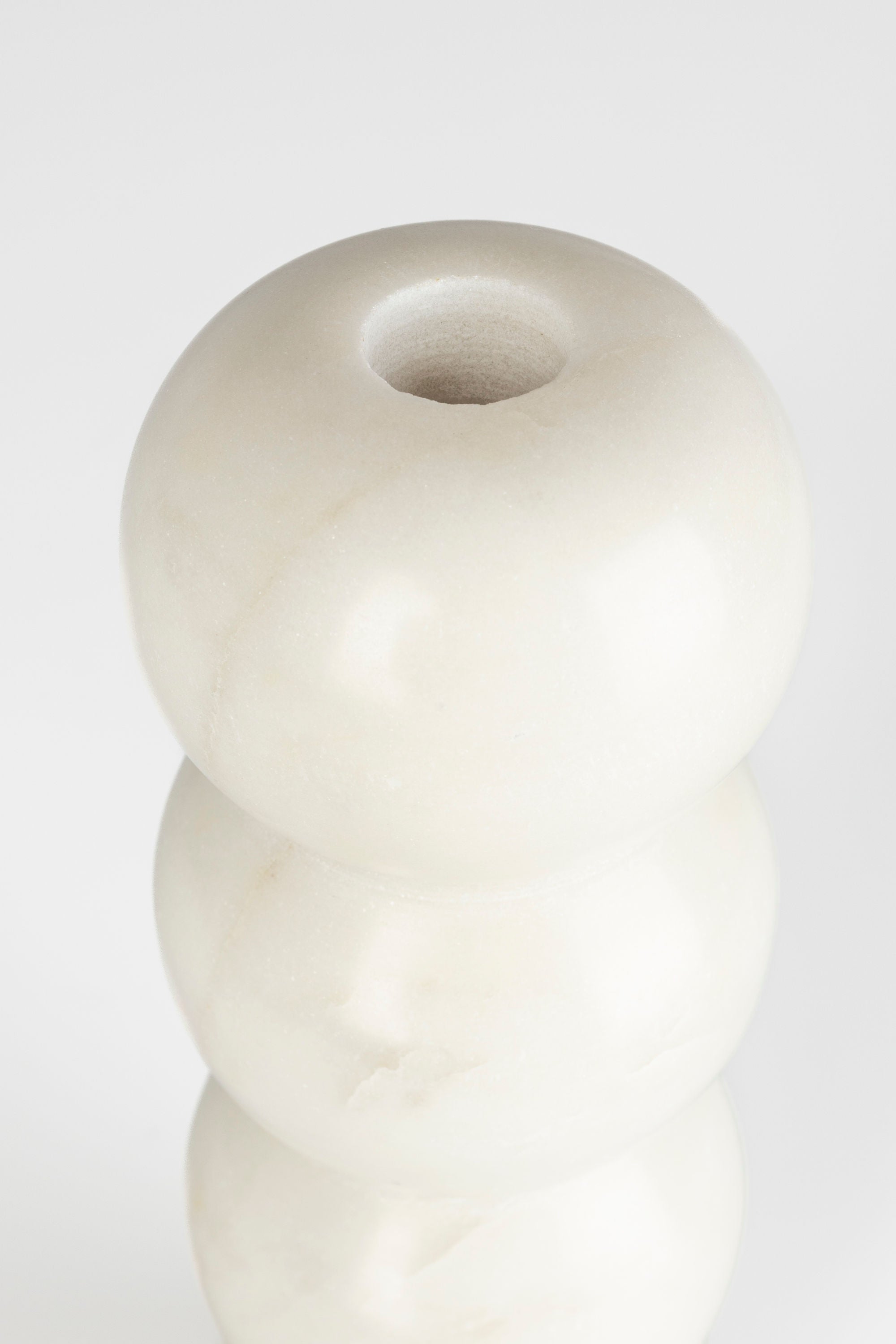 Zuiver Rome White Marble Stacked Balls Candle Holder