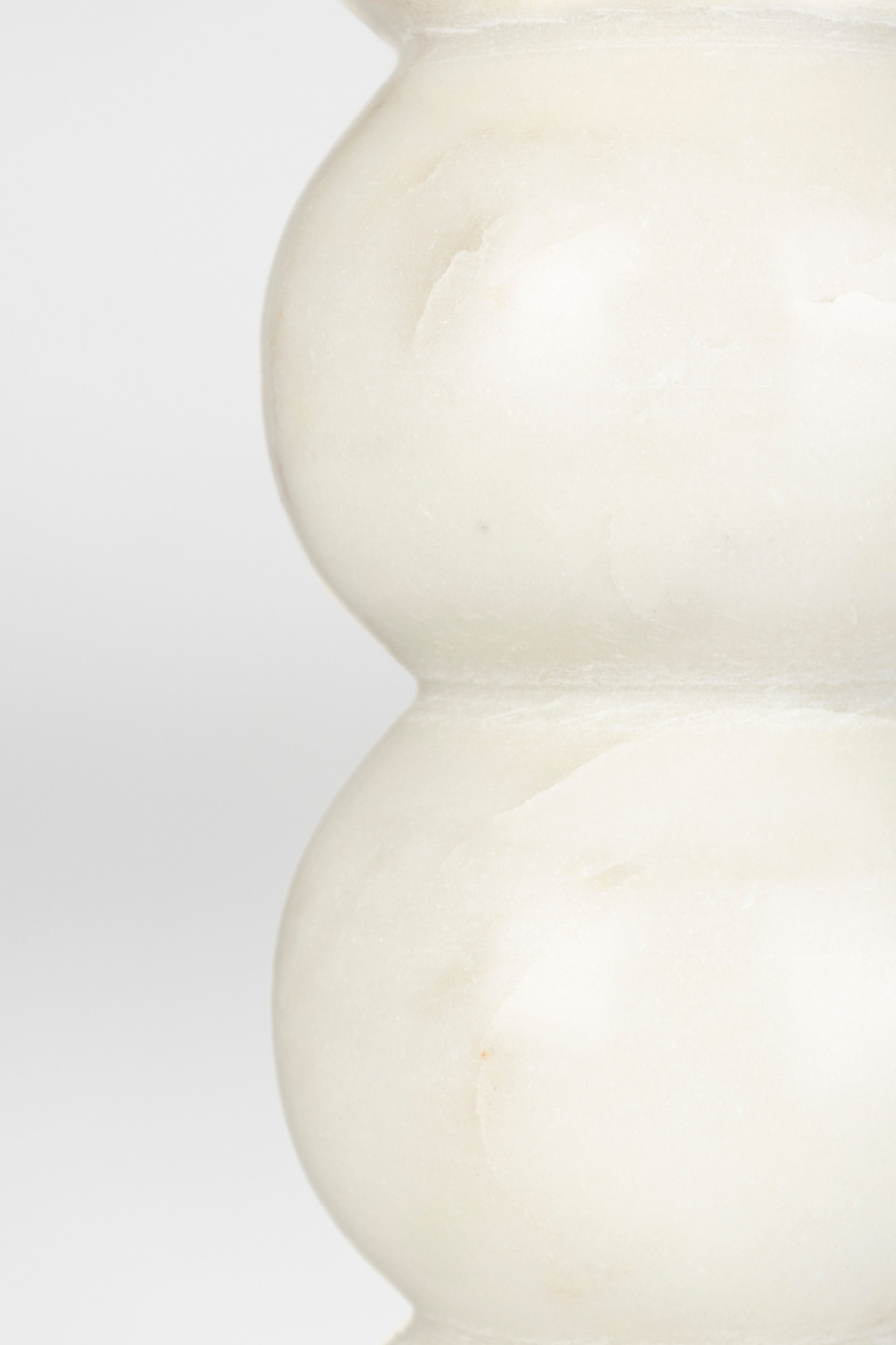 Zuiver Rome White Marble Stacked Balls Candle Holder
